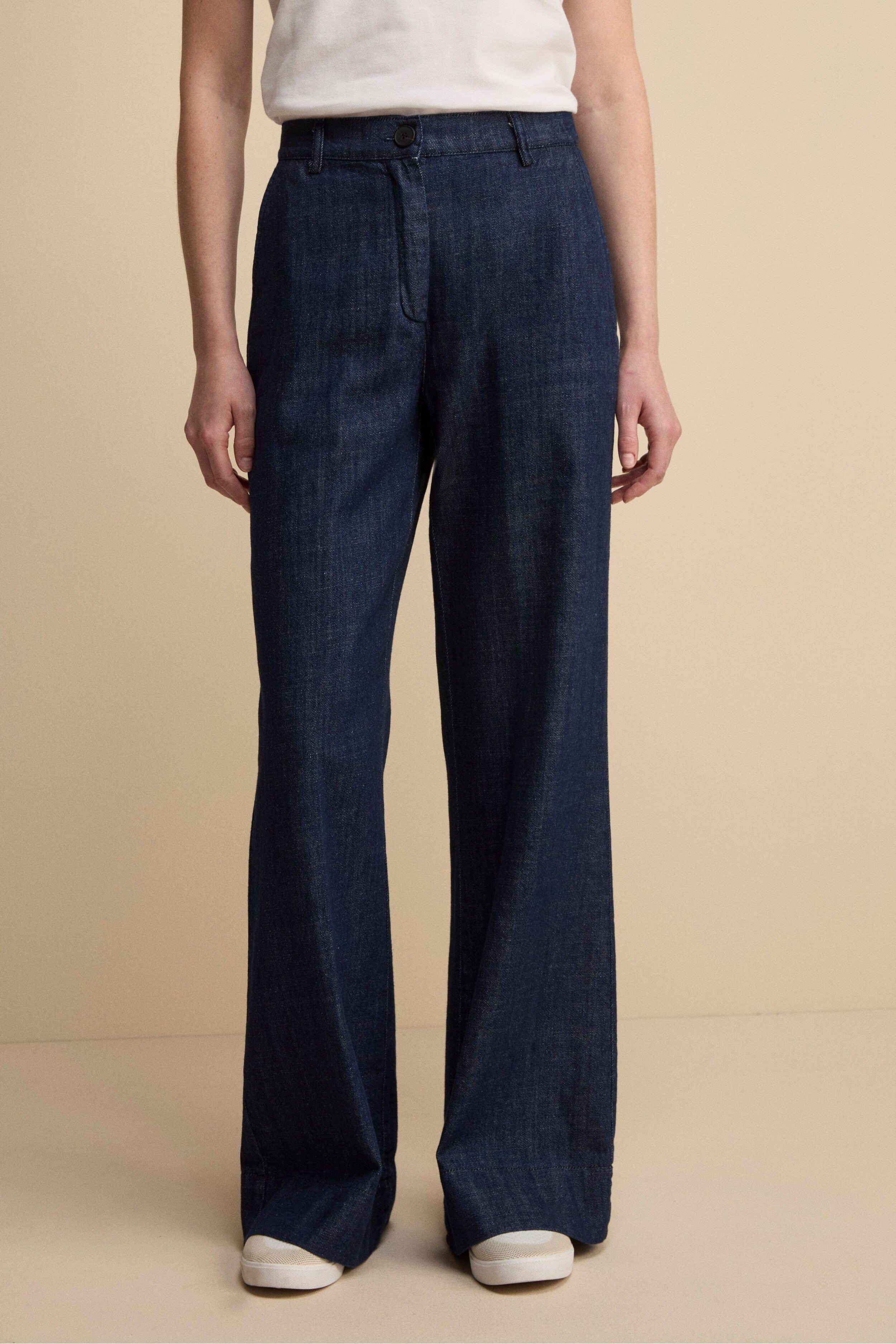 Pantalone Denim a Palazzo in Cotone - JEANS
