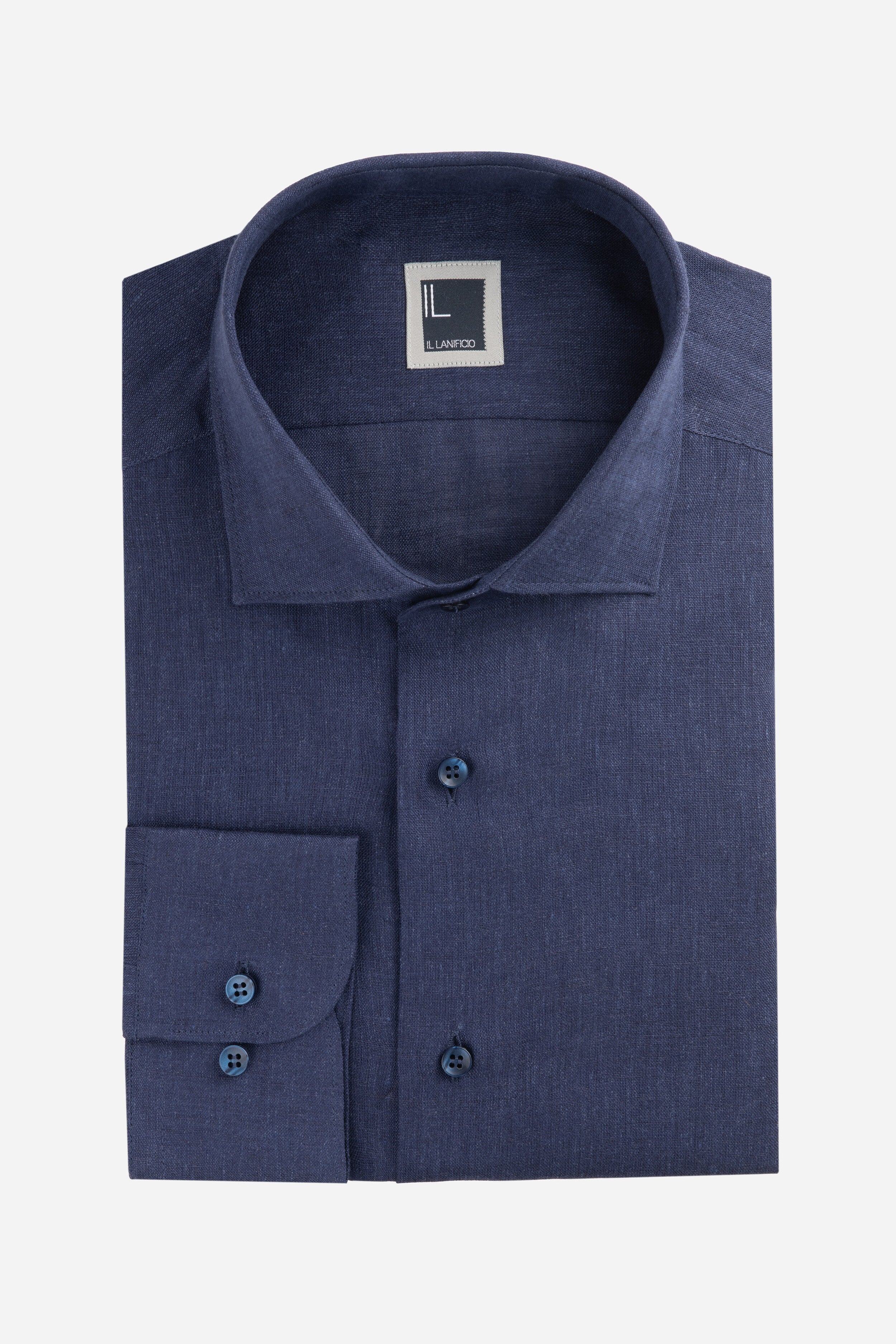 Camicia di lino da uomo - BLU