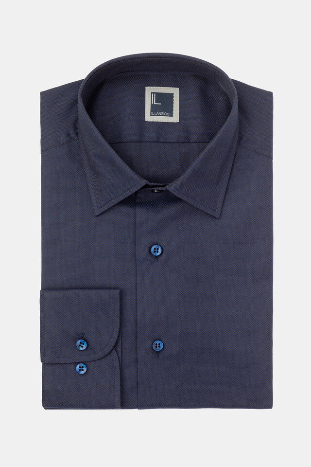 Camicia slim casual - BLU