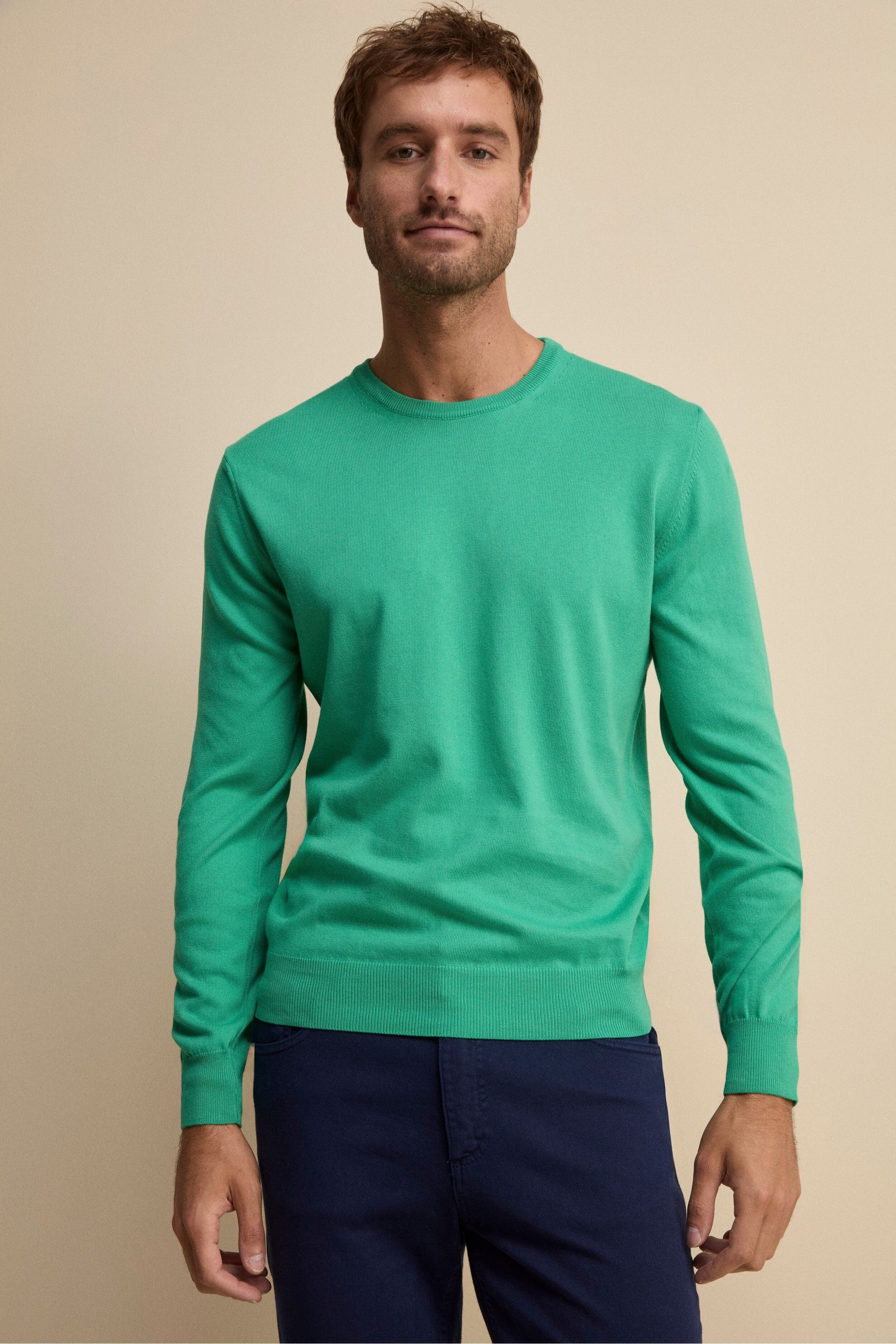 Maglia girocollo in cotone - MENTA
