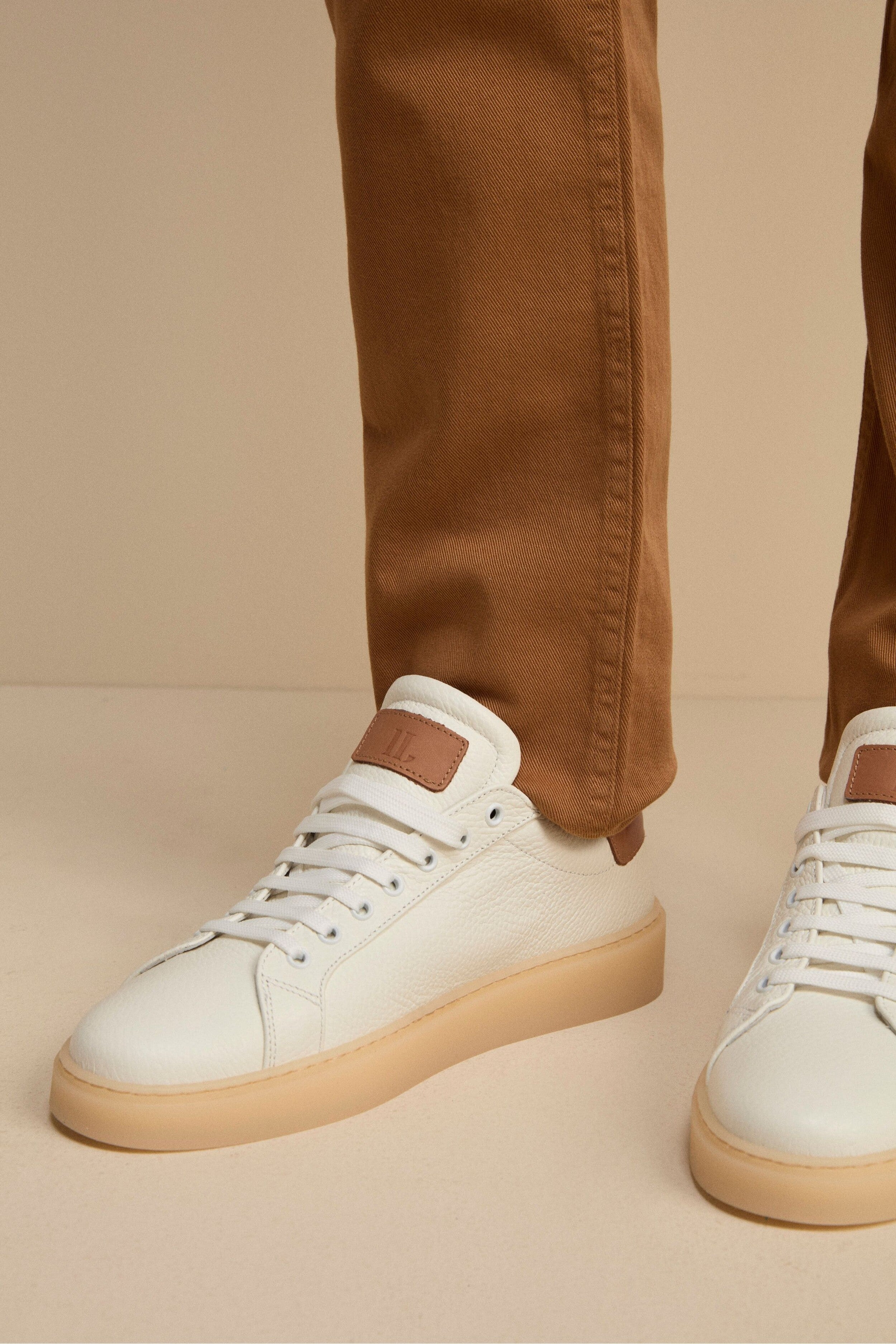 Sneakers Vintage in Vera Pelle - PANNA