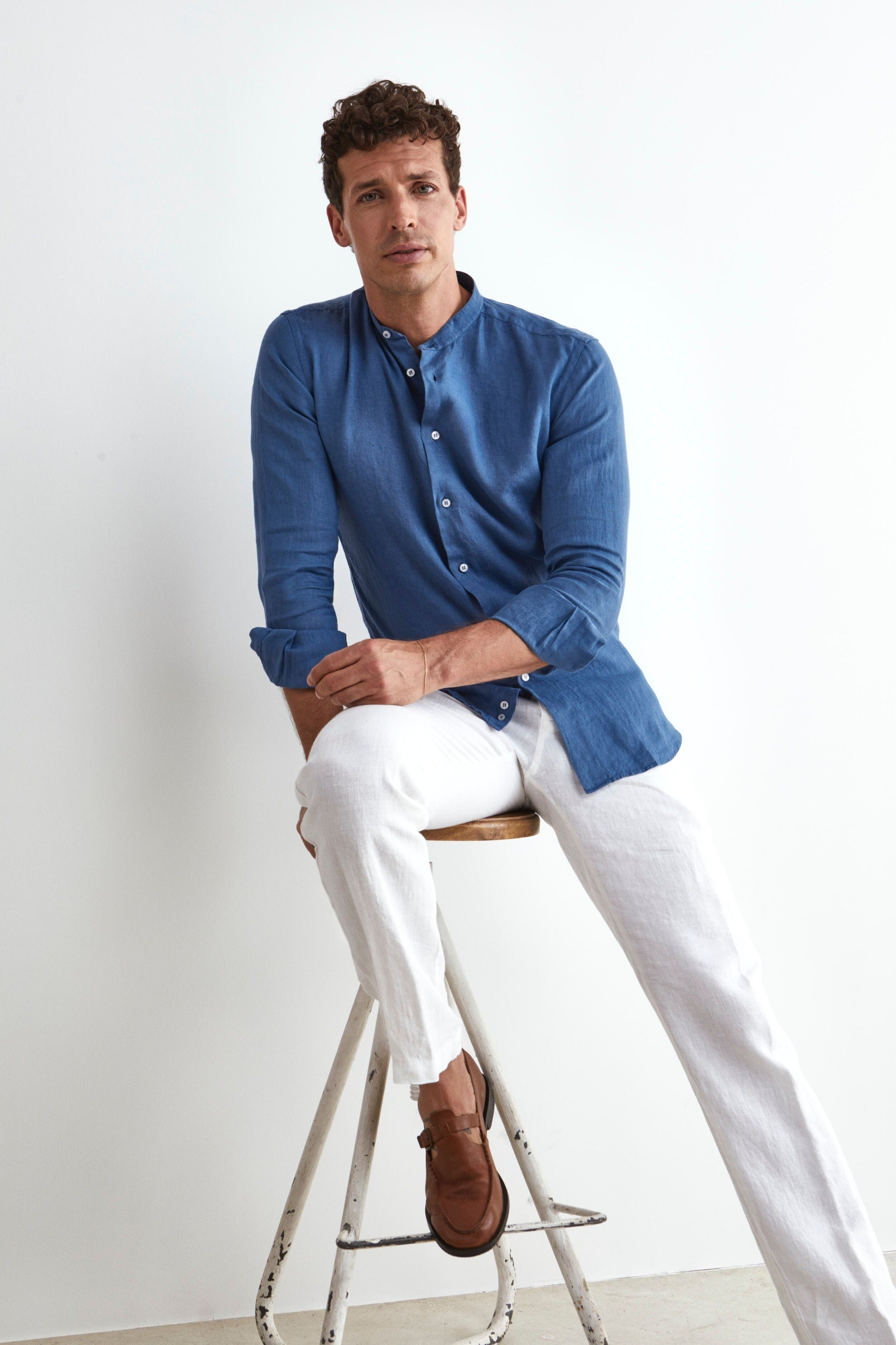 Camicia Jeans in Lino Custom Fit - JEANS