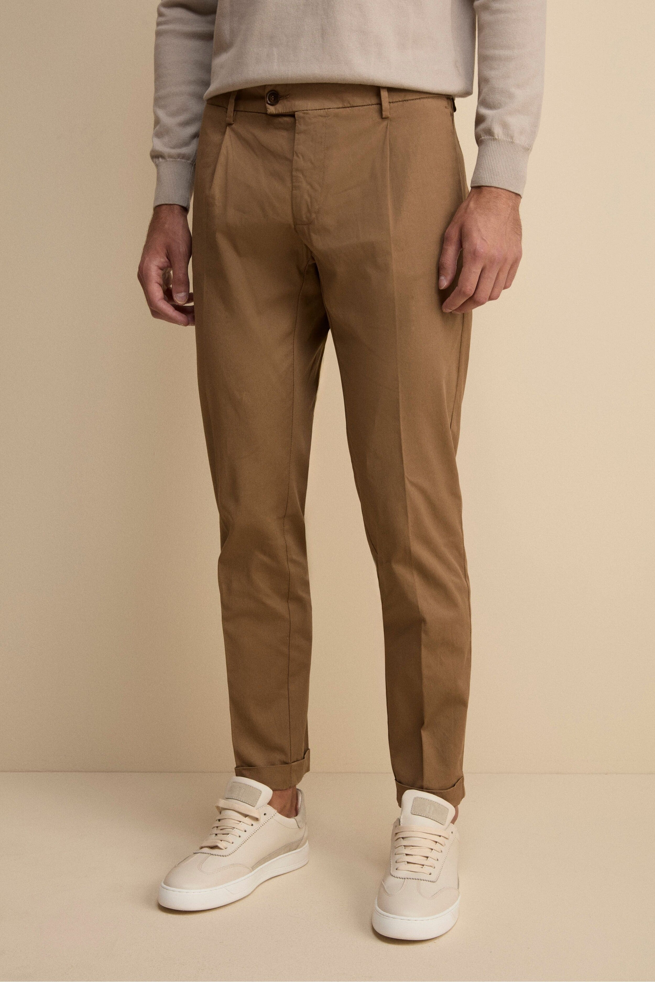 Pantalone Carrot in Cotone Piquet - NOCE