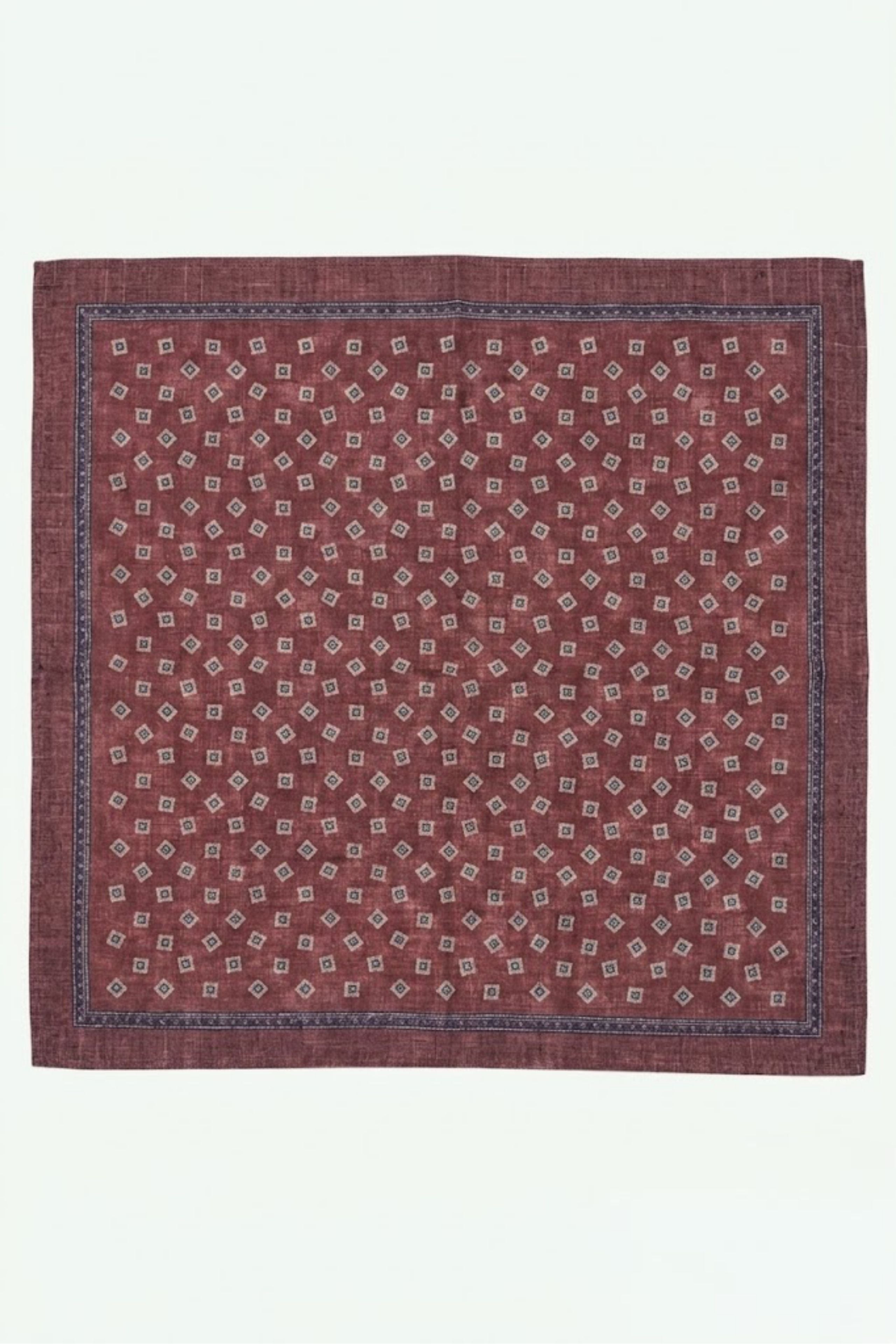 Casual Baumwolltuch mit Muster - Burgunderfarbenes Muster