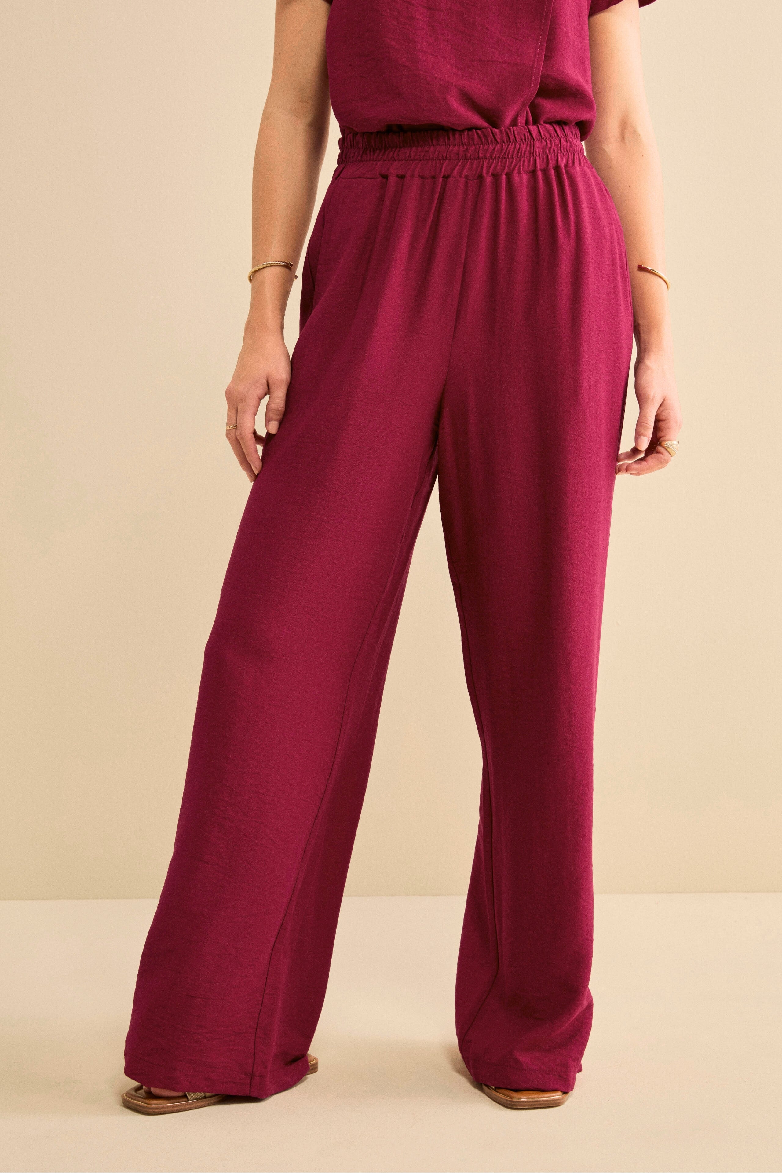 Pantalone Gaucho con Tasche - BORDEAUX