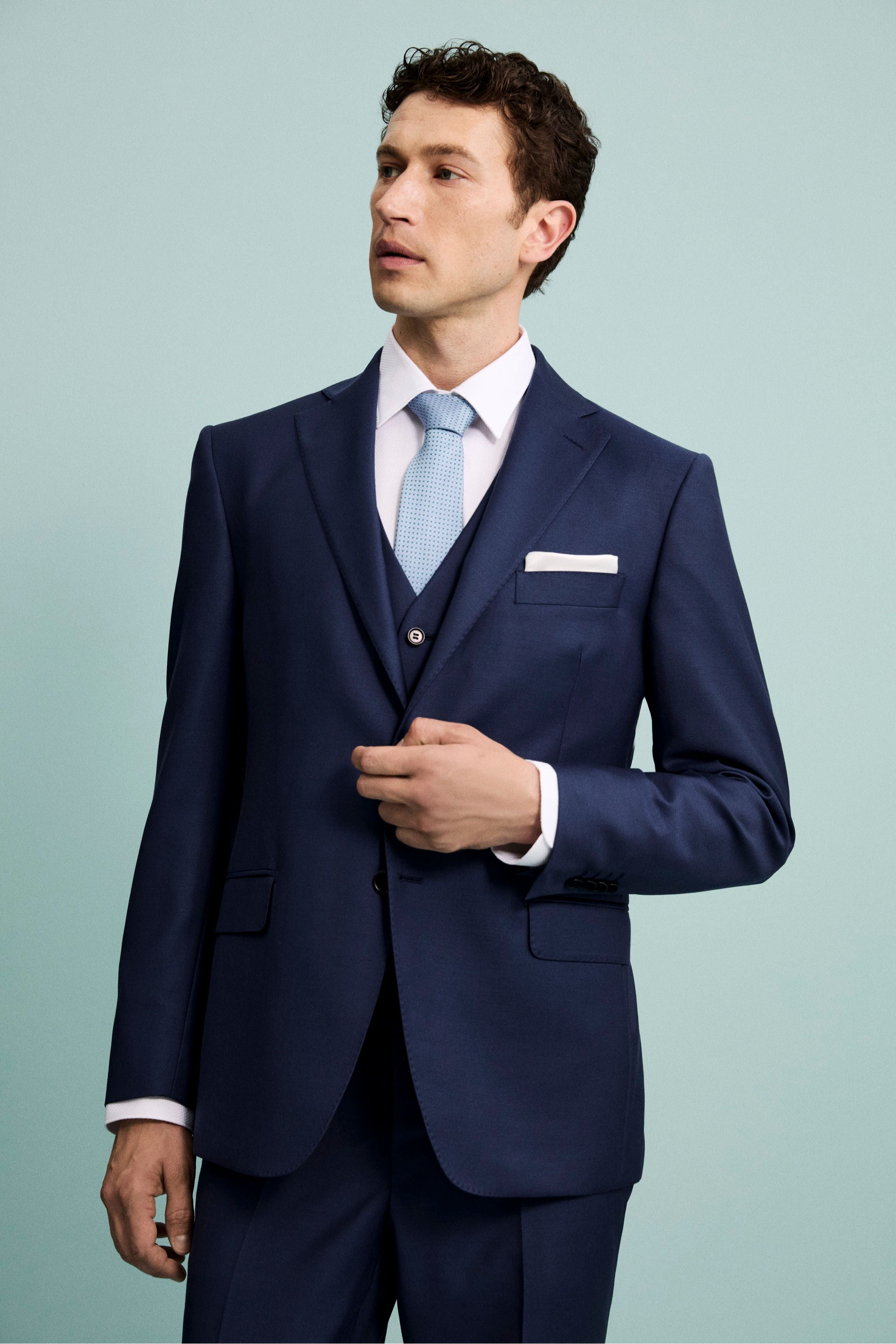 Giacca da Cerimonia in Lana Vergine Drop 4 - BLU