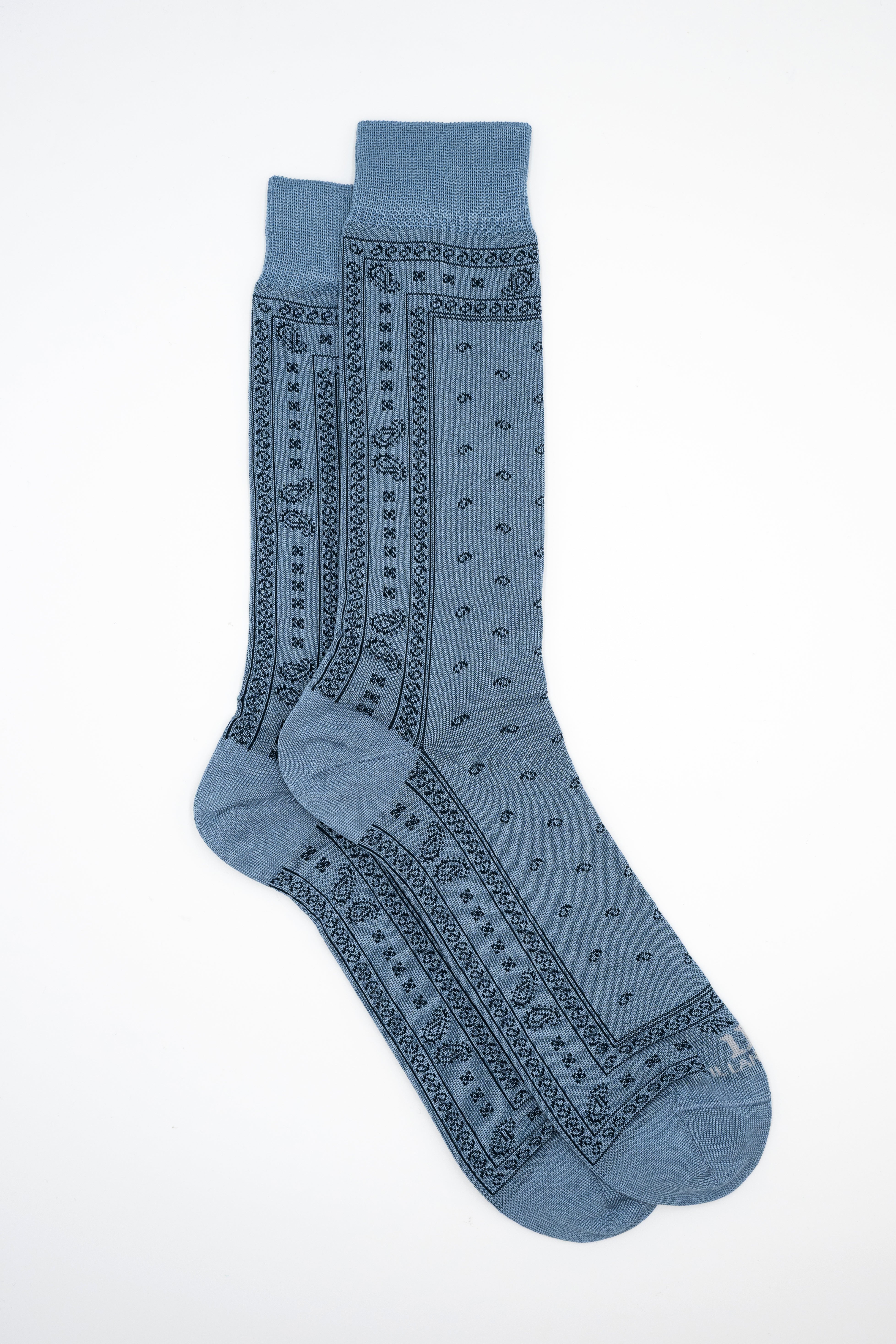 Calze Corte in Cotone Fantasia Bandana - PERVINCA