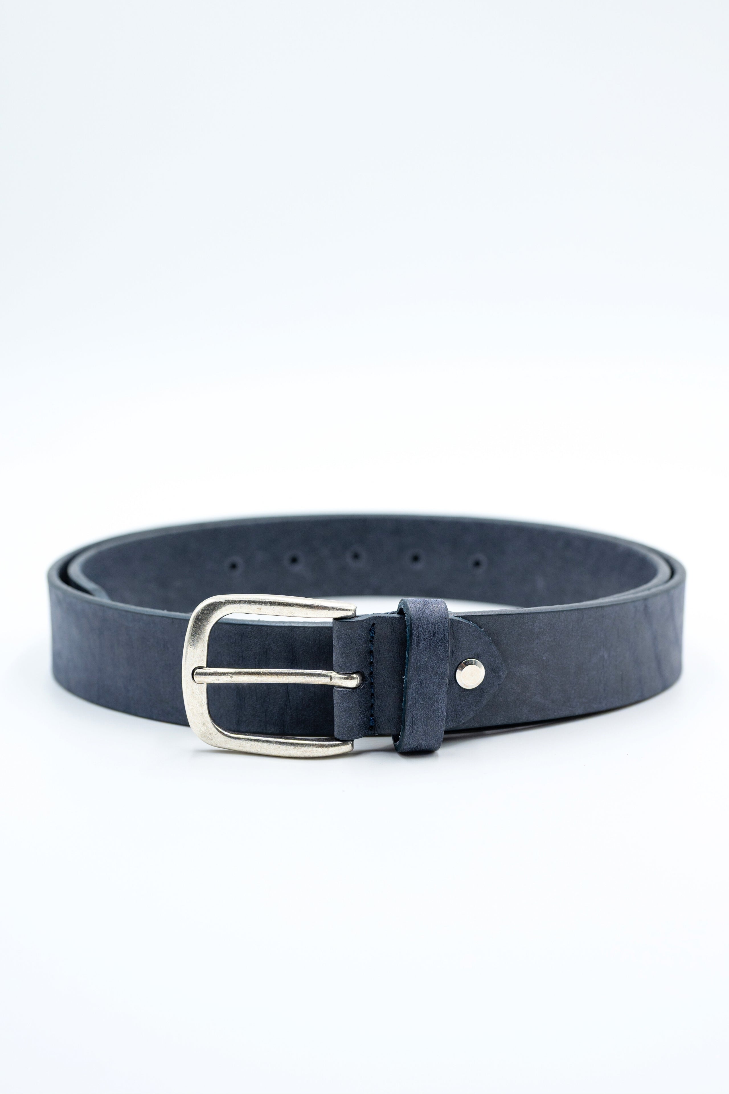 Cintura Basic in Pelle - BLU