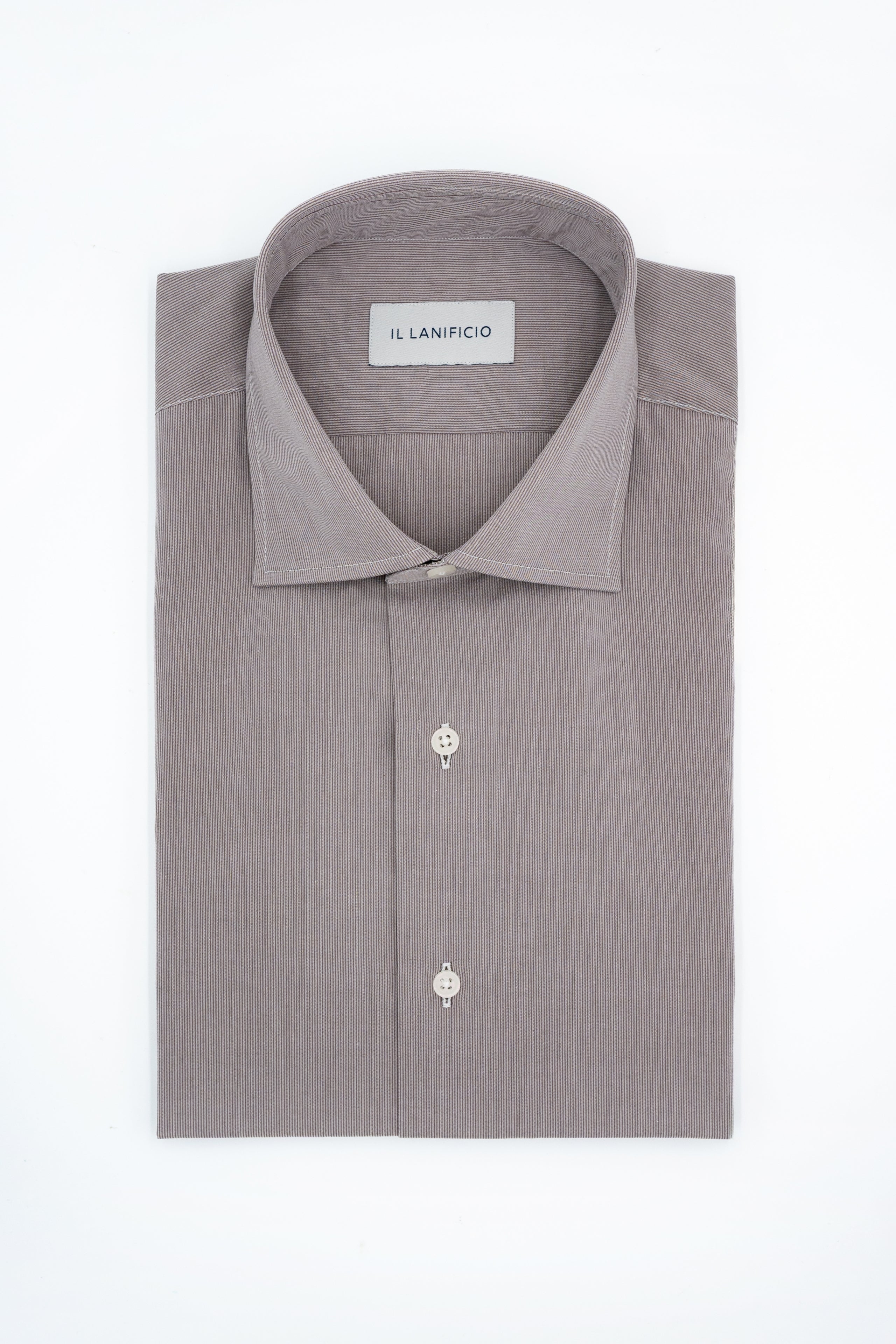 Regular Fit Striped Shirt - Burgundy stripe