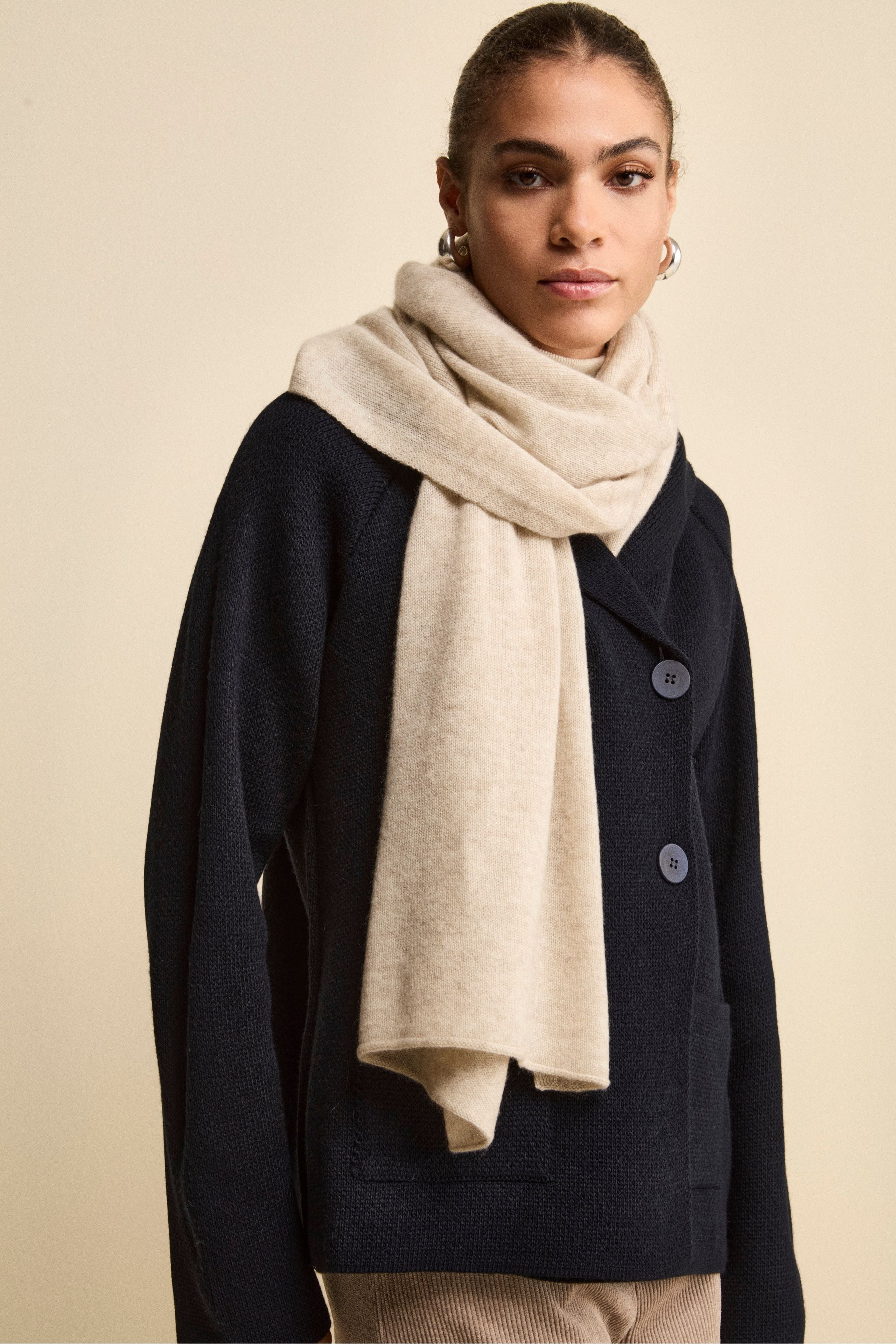 Cashmere scarf - BEIGE