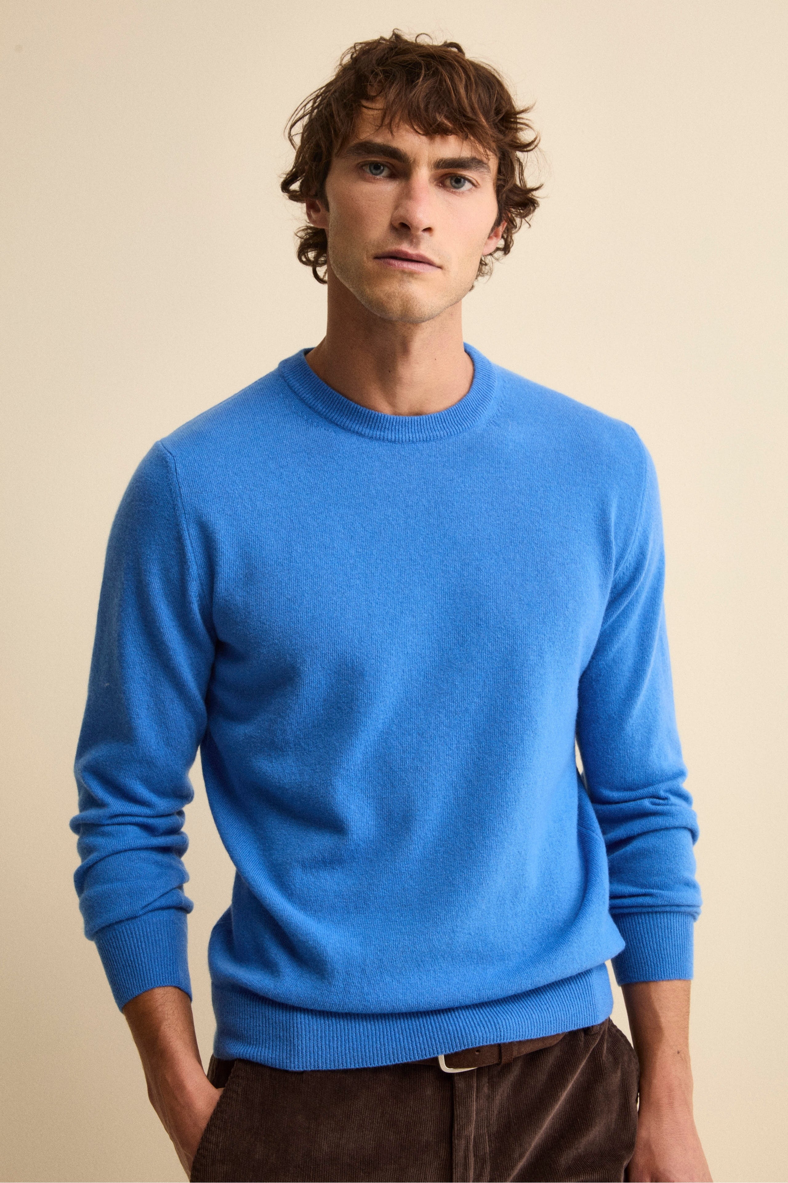 Crew-neck sweater in wool - BLUETTE