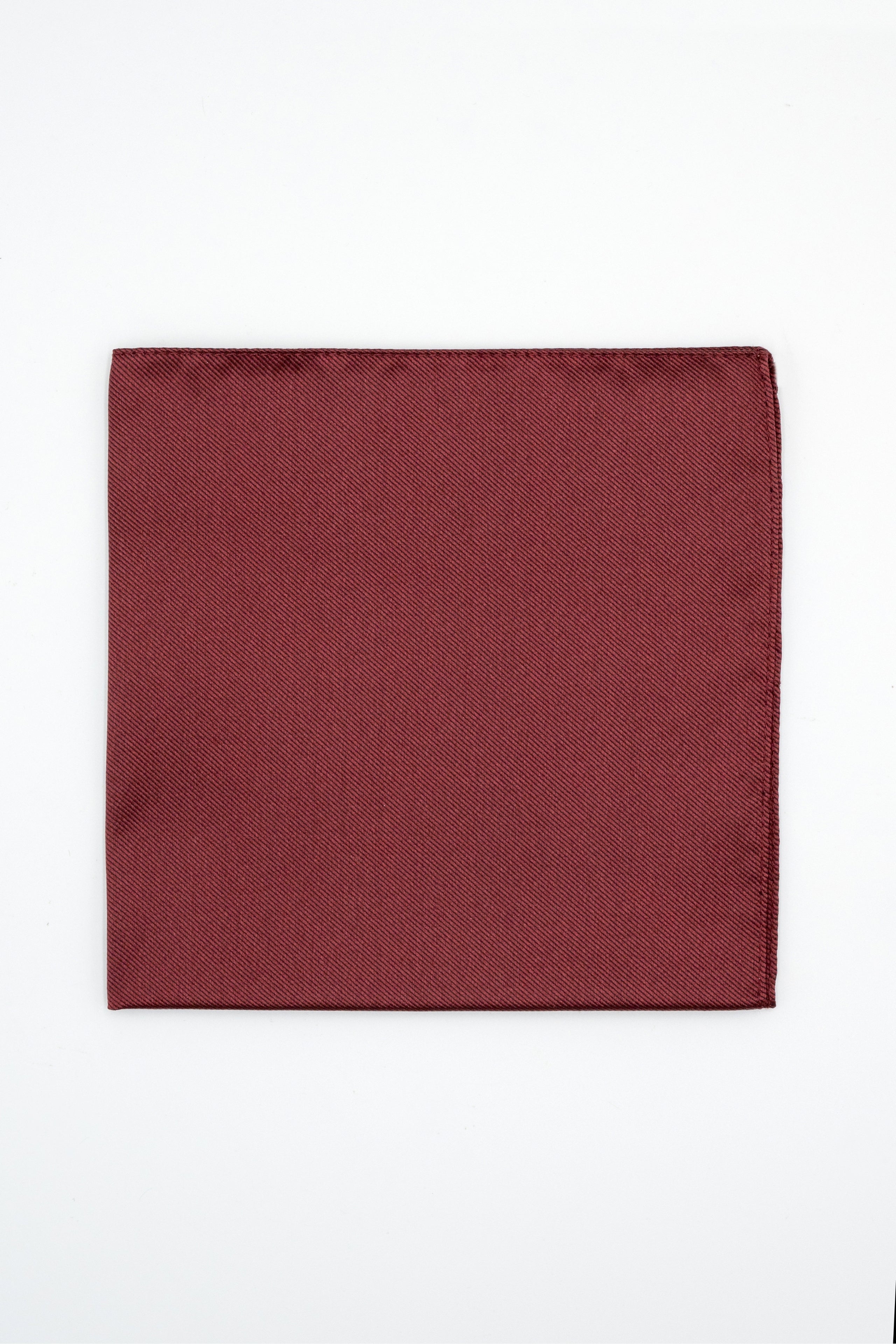 Pocket Square in Pure Silk - Burgundy