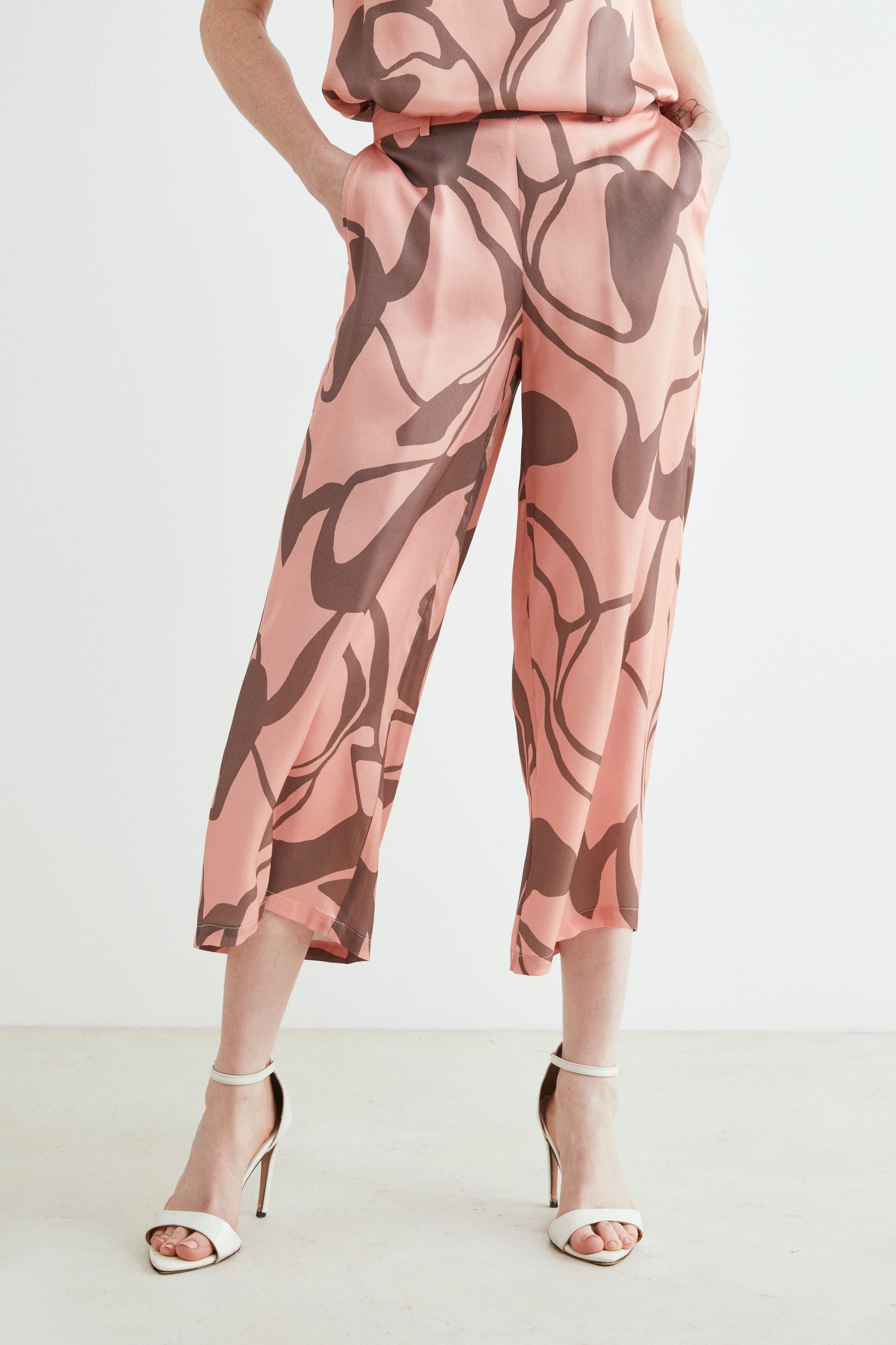 Pantalone leggero fantasia - FANT. ROSA