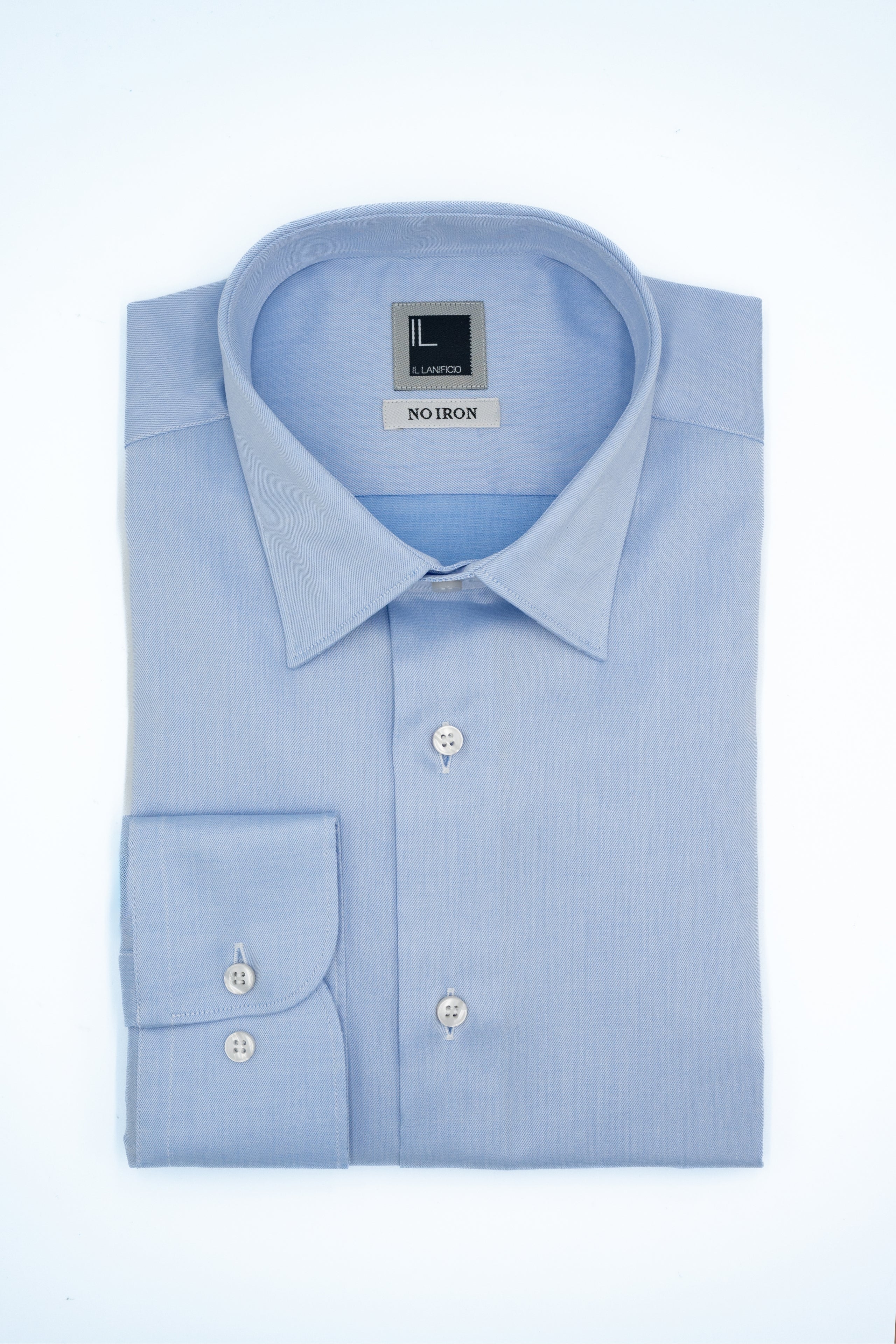 Regular Fit Twill Shirt No Iron - Light blue