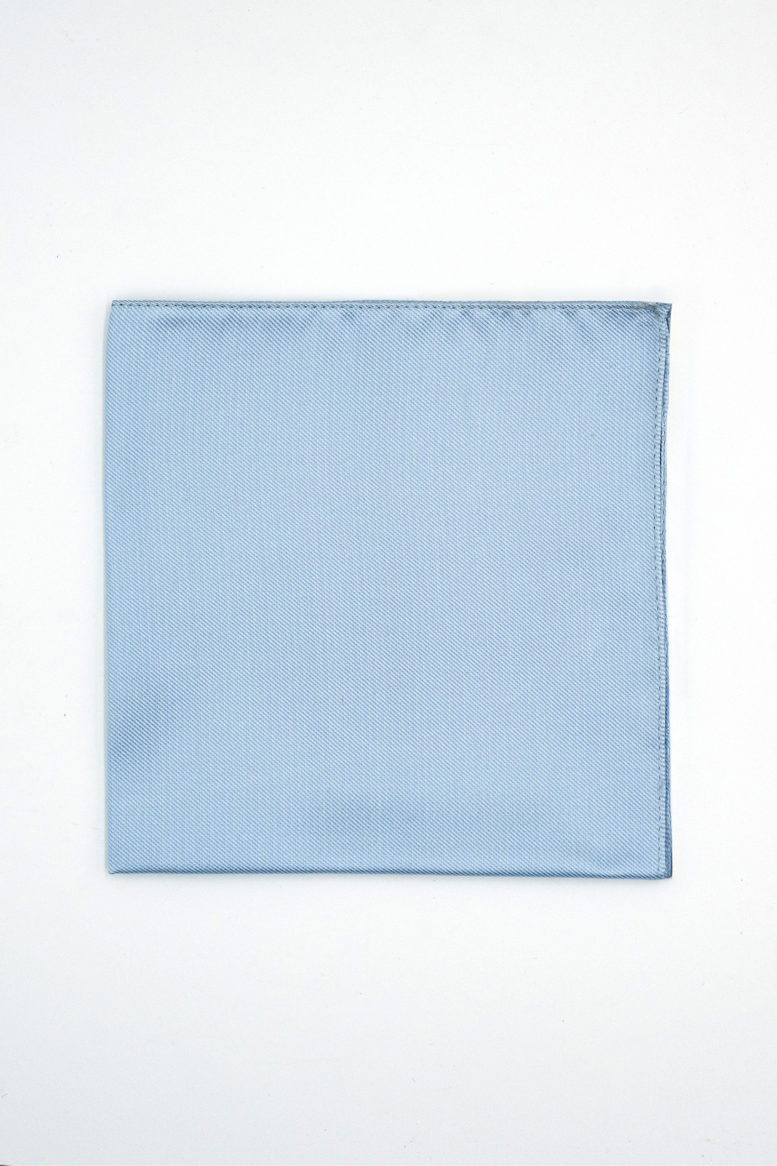 Pocket Square in Pure Silk - Light blue