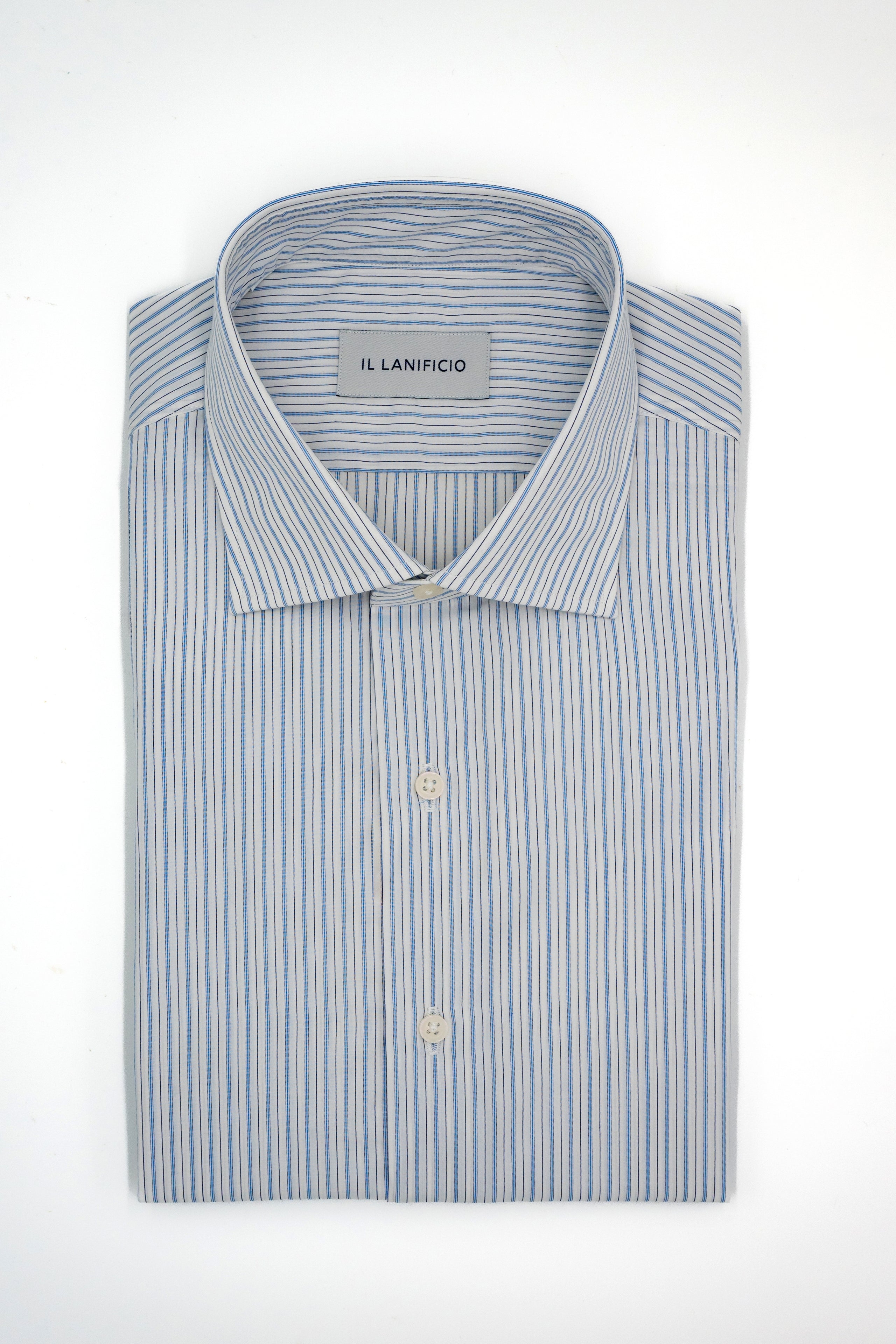 Regular Fit Striped Shirt - Light blue-Blue stripe