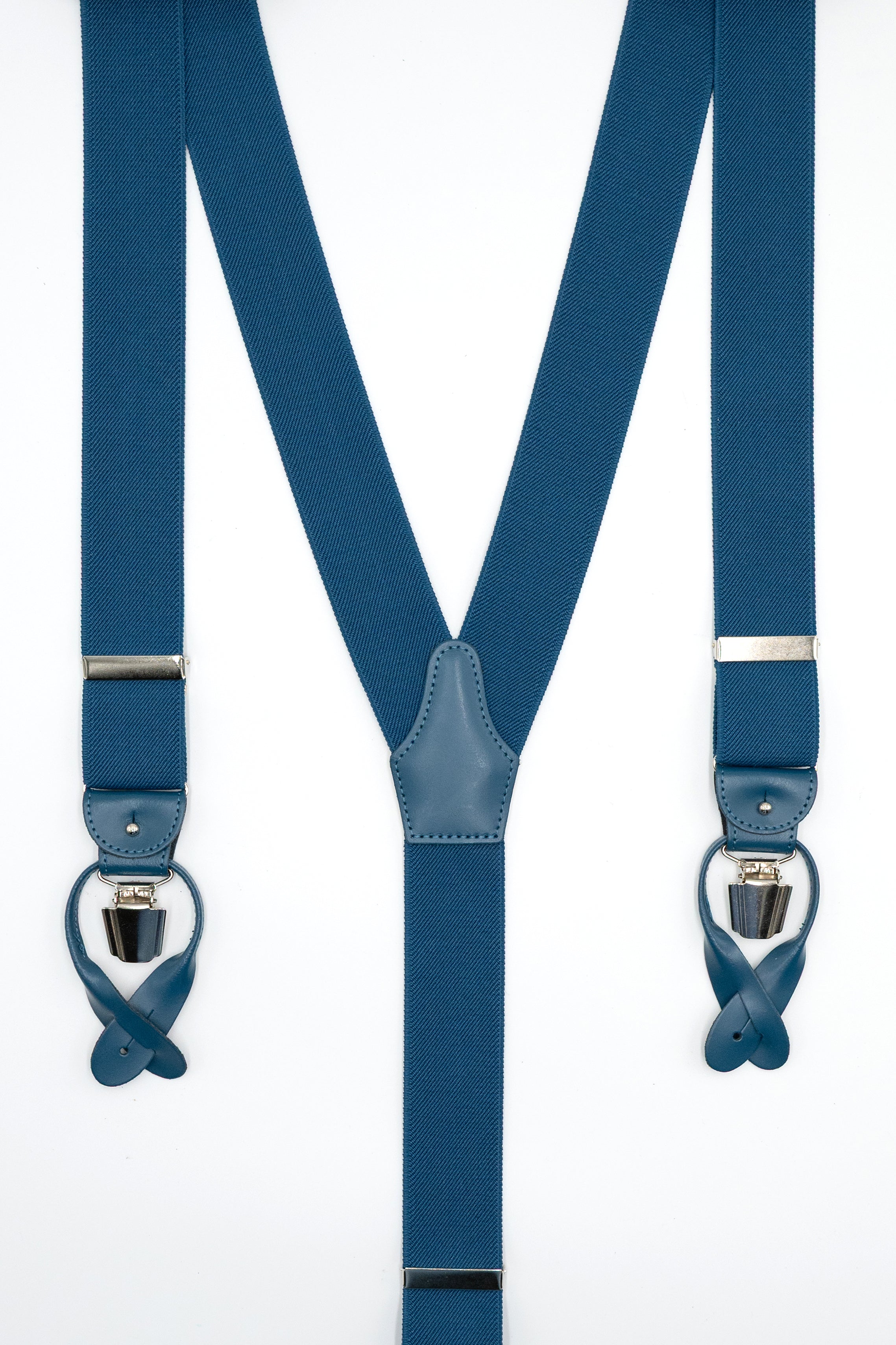 Bretelle Tinta Unita con Clip e Asole in Pelle - AVIO