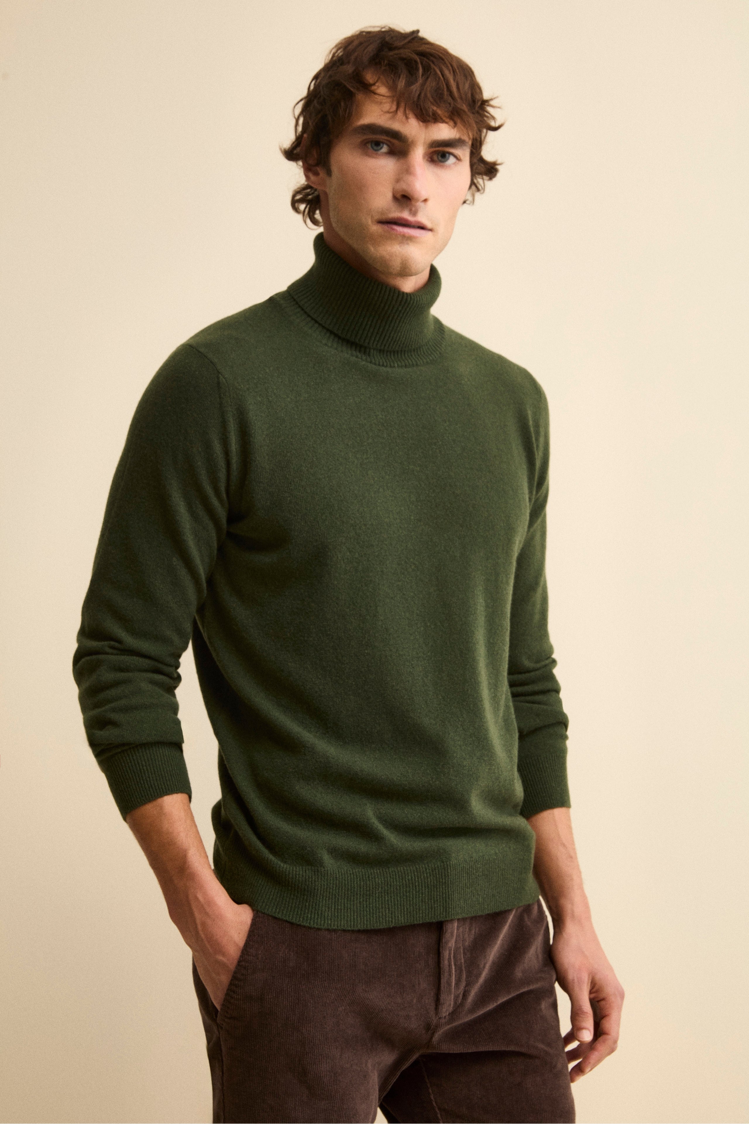 Wool and cashmere turtleneck - Green