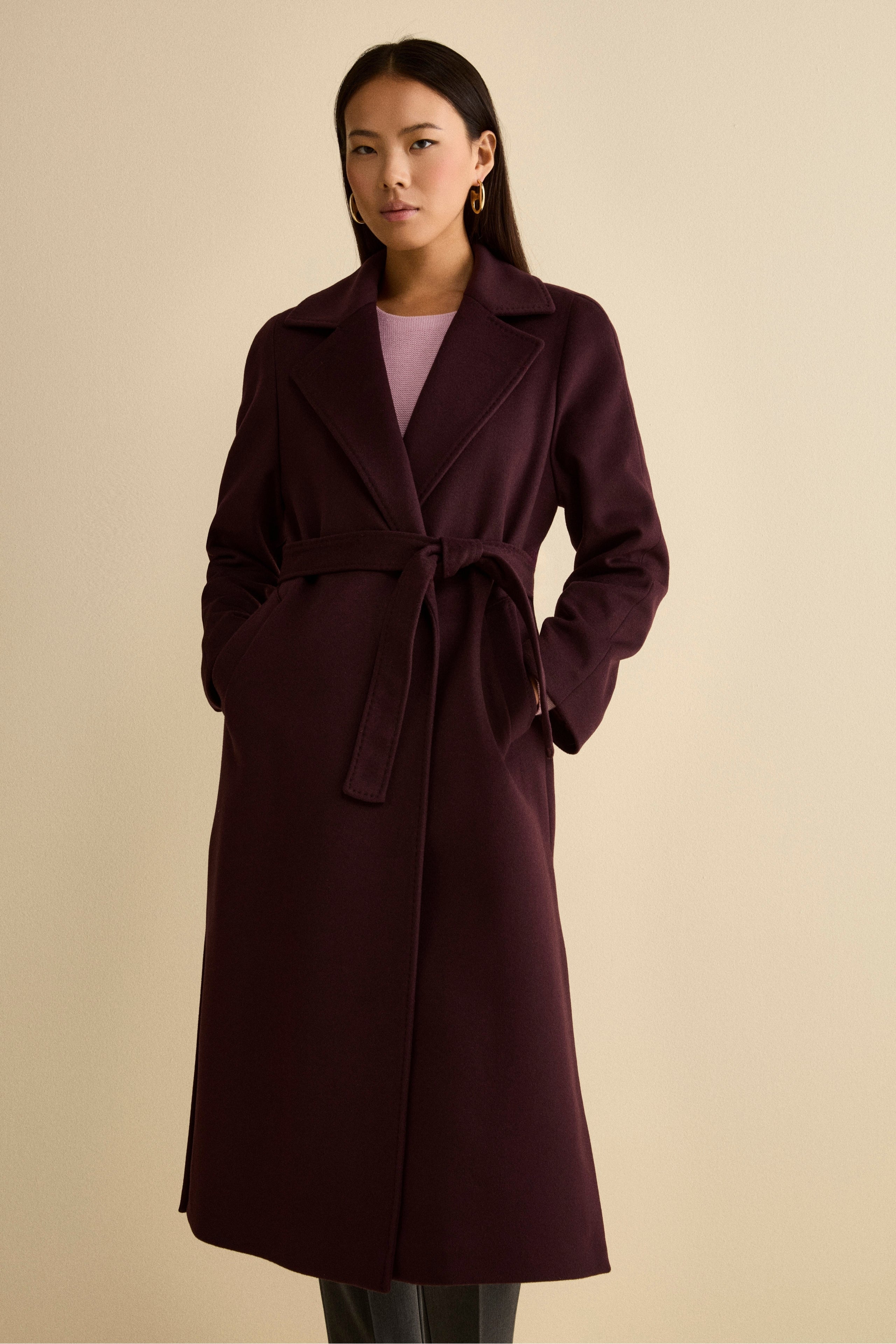 Long coat in wool and cashmere - VIOLET