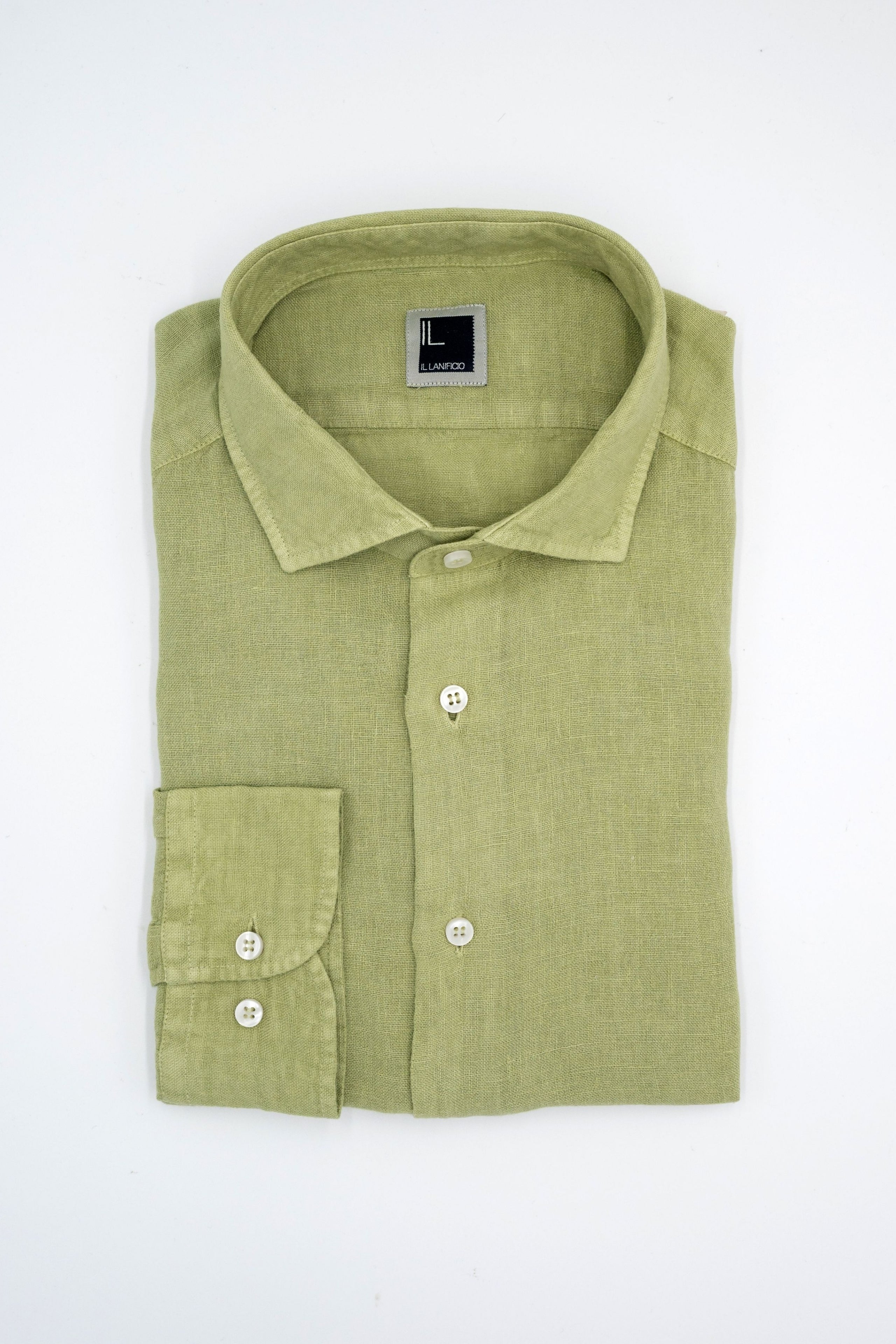 Camicia in Lino Custom Fit - SALVIA