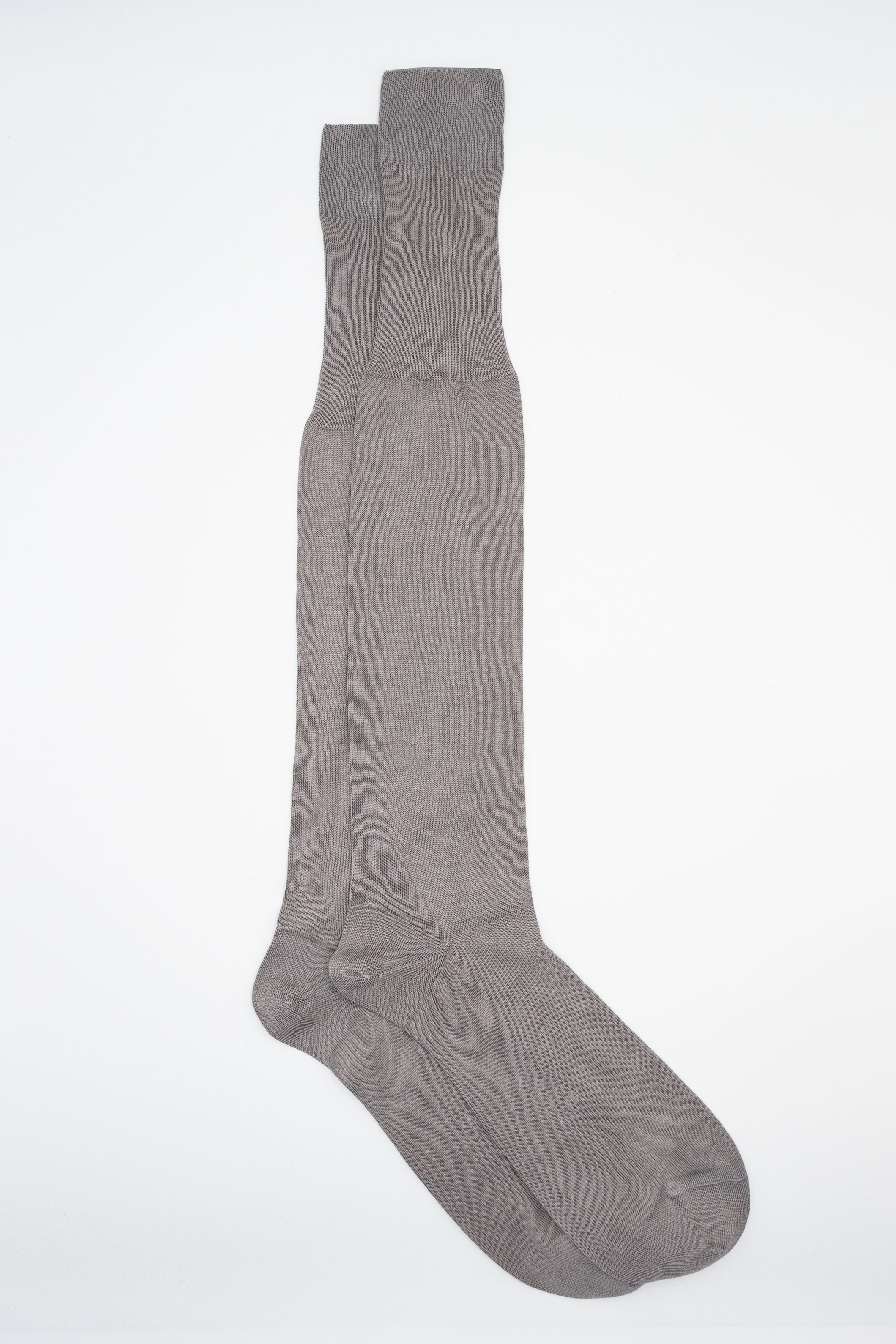 Calze Lunghe Rasate in Filo di Scozia - GRIGIO MEDIO