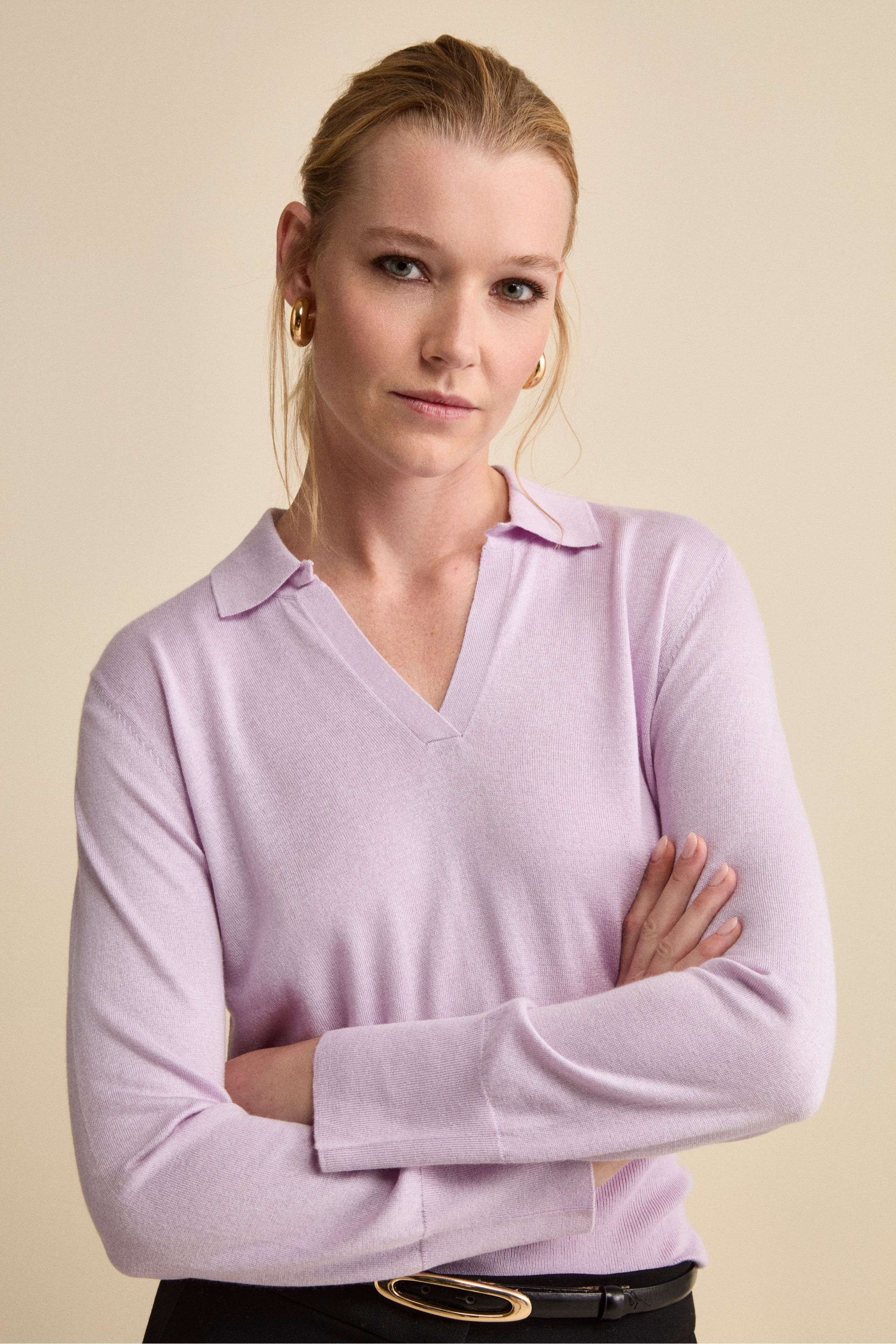 Extrafine Silk-Cashmere Polo - Lilac