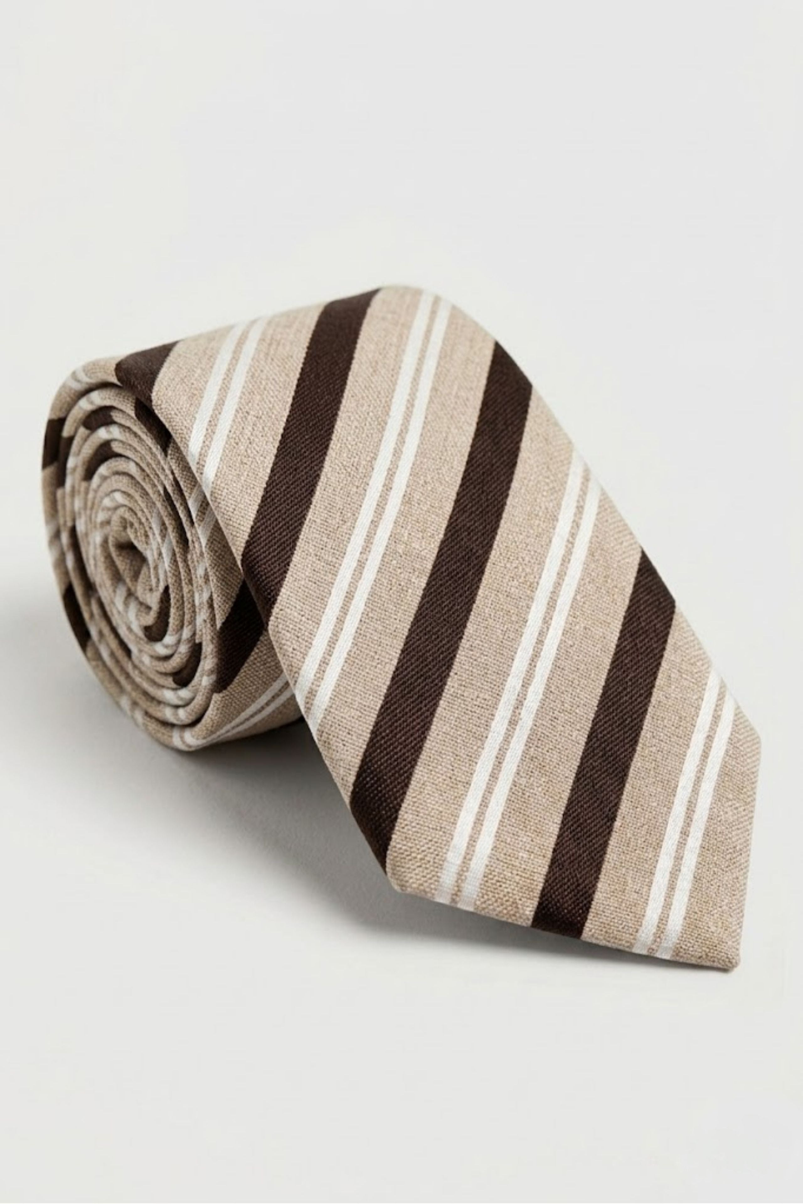 Cravate en Soie à Rayures - -