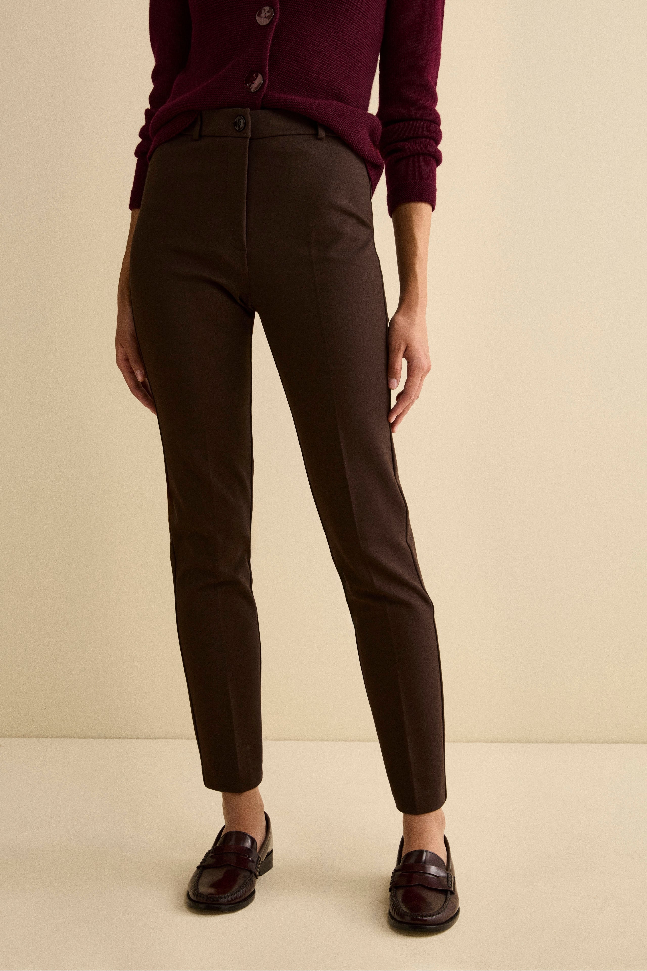 Cigarette trousers - brown