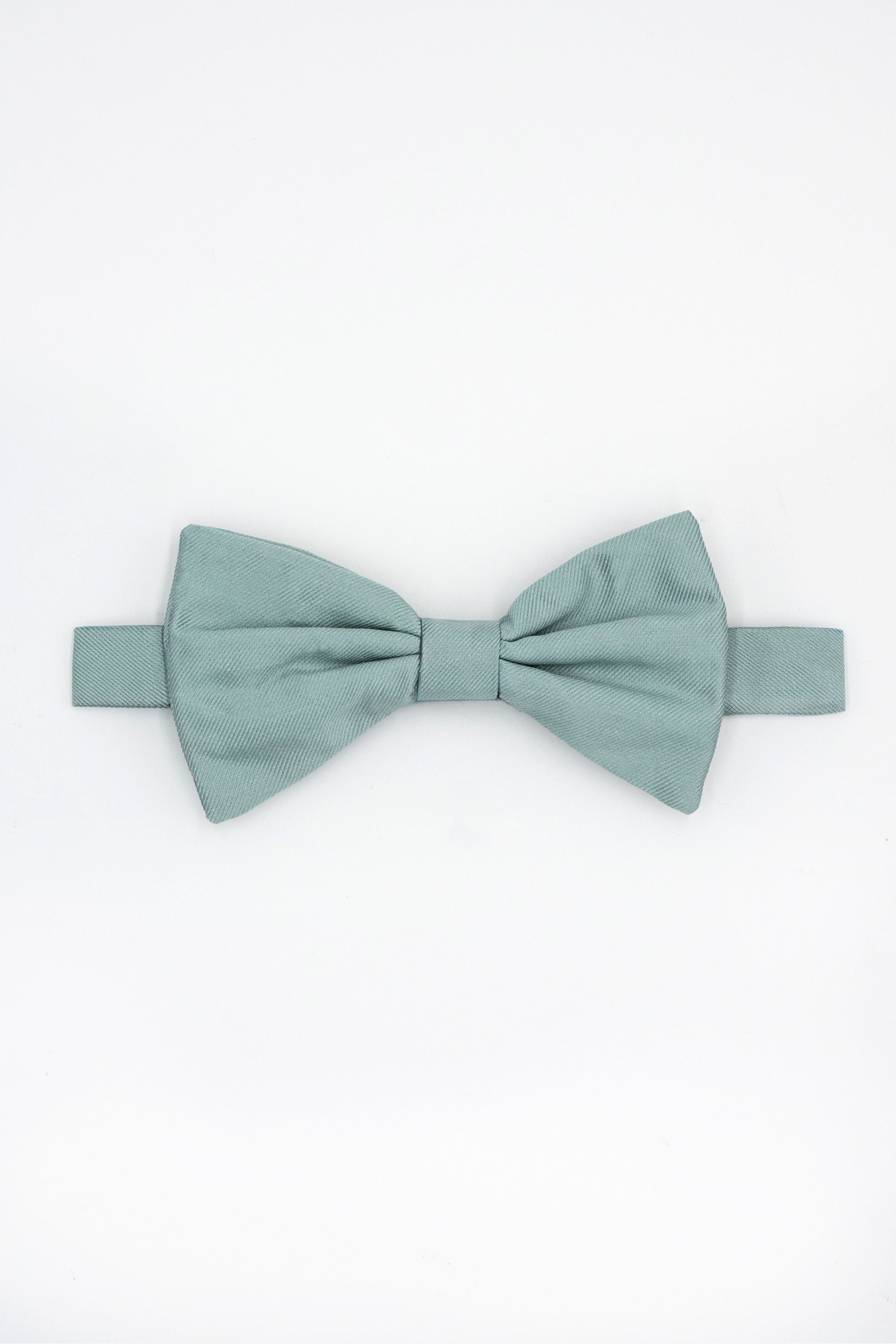 Bow Tie in Pure Silk - Aqua green