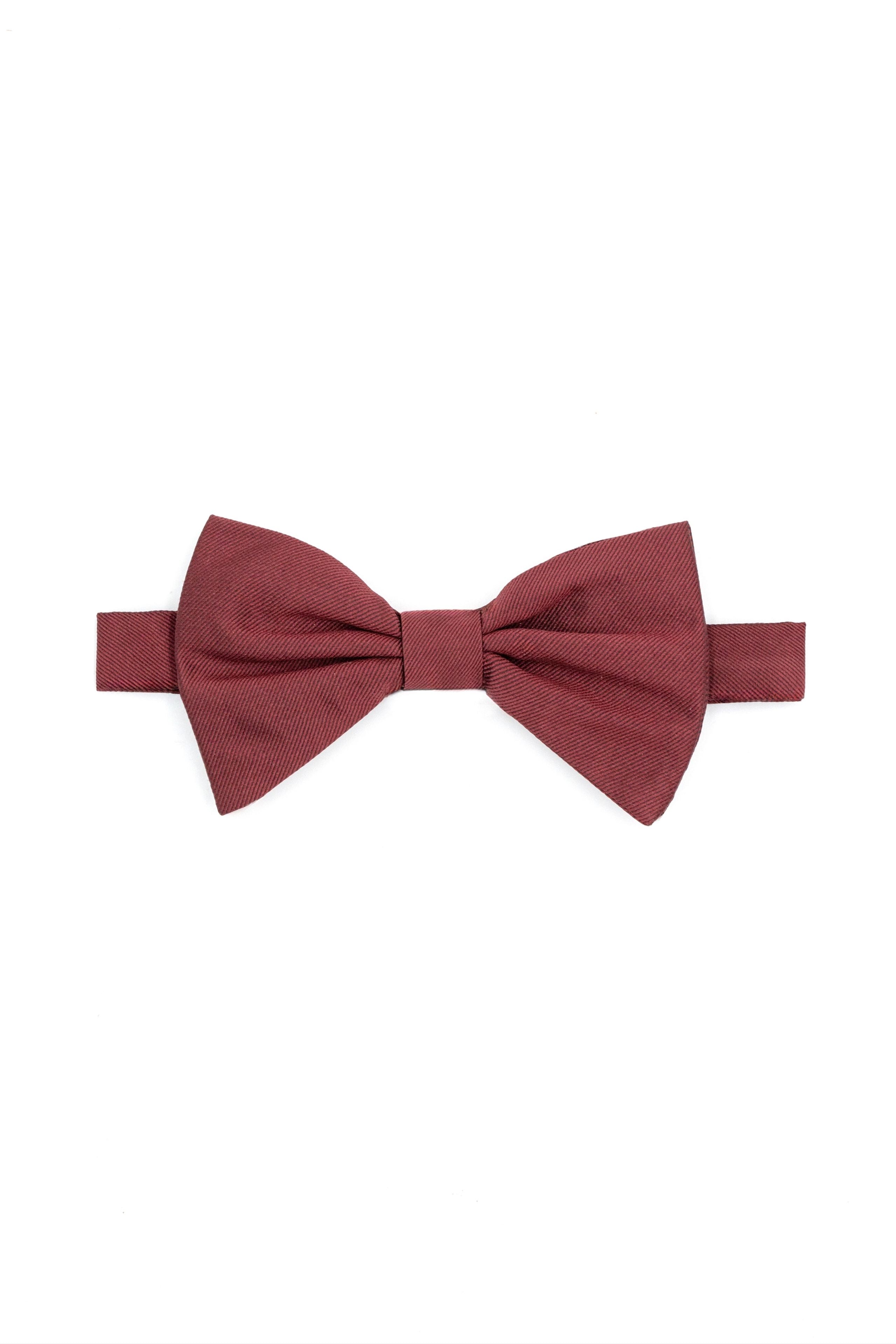 Bow Tie in Pure Silk - Burgundy
