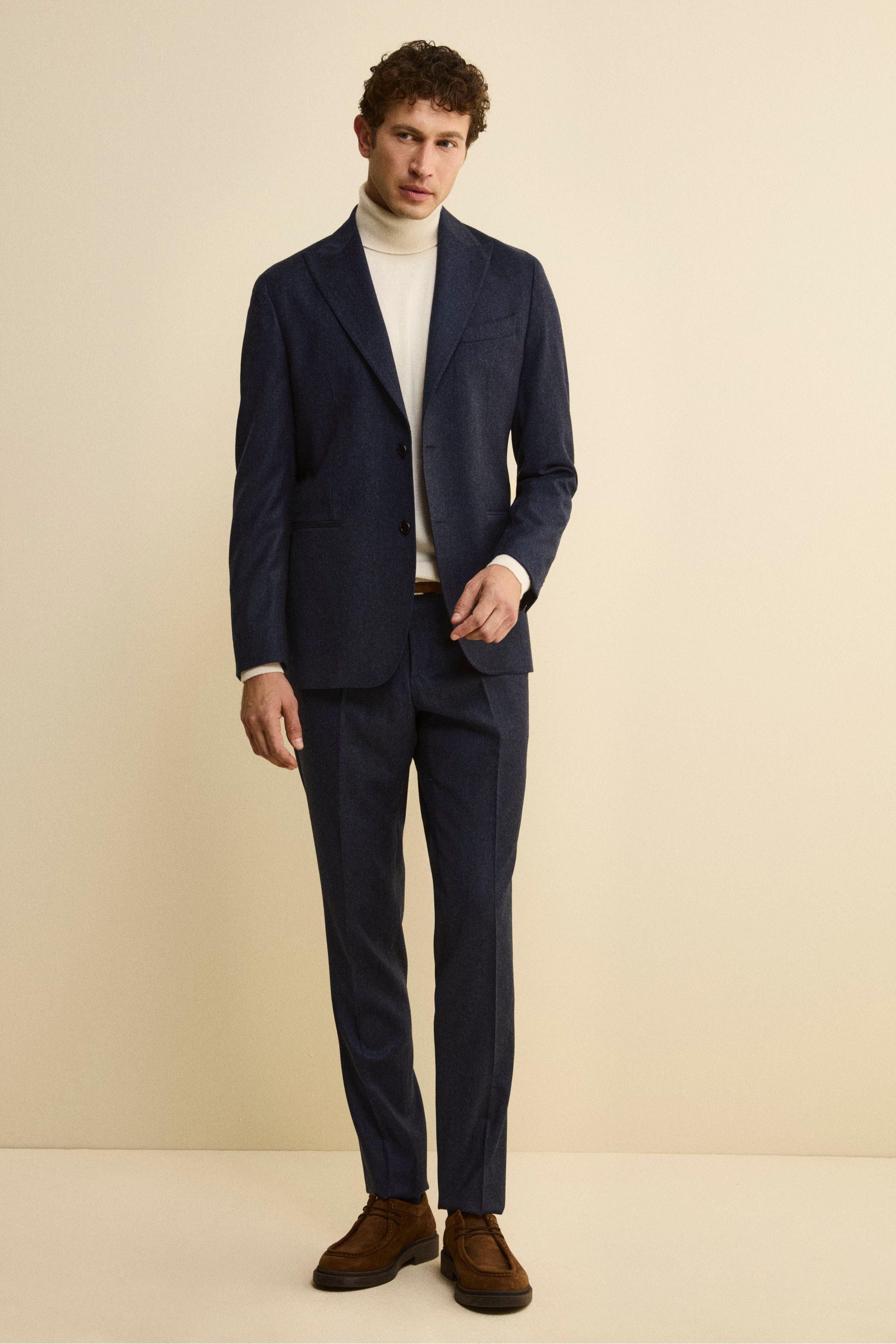 Slim Fit Cashmere Blend Suit - BLUE