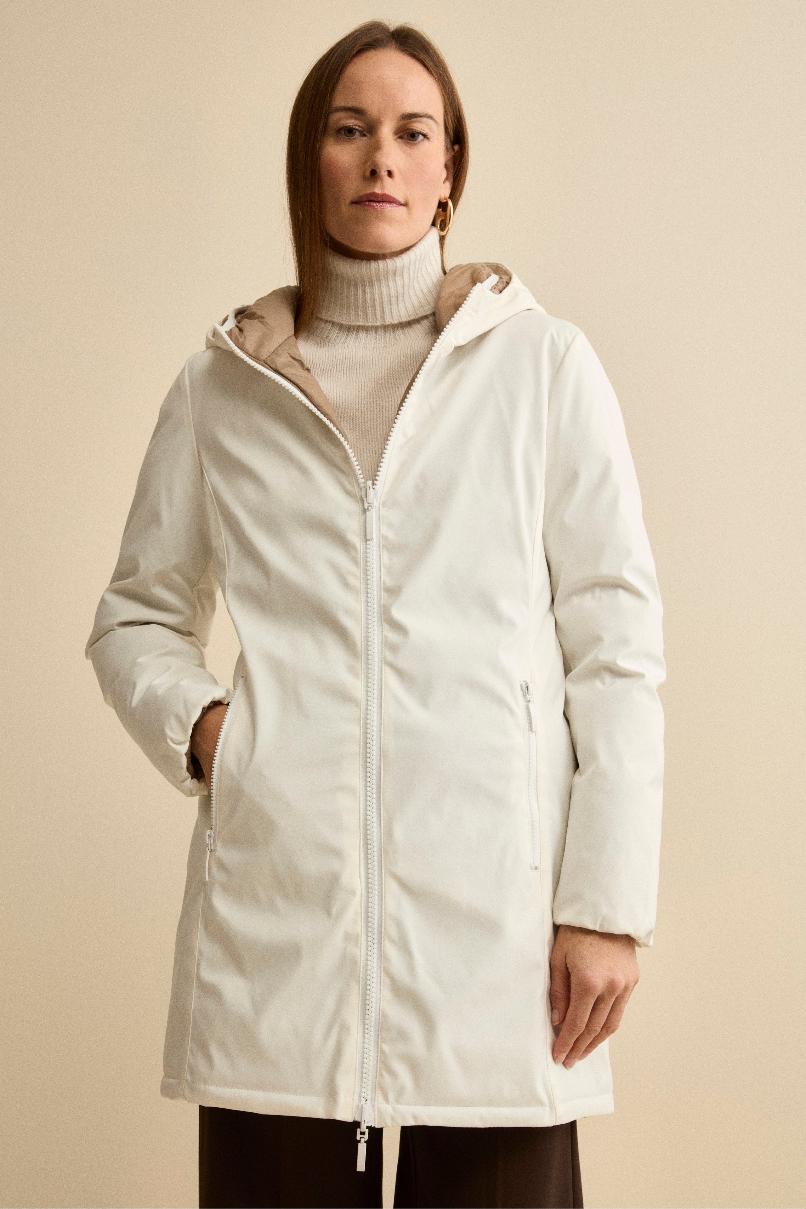 Giaccone Reversibile Imbottito - GESSO