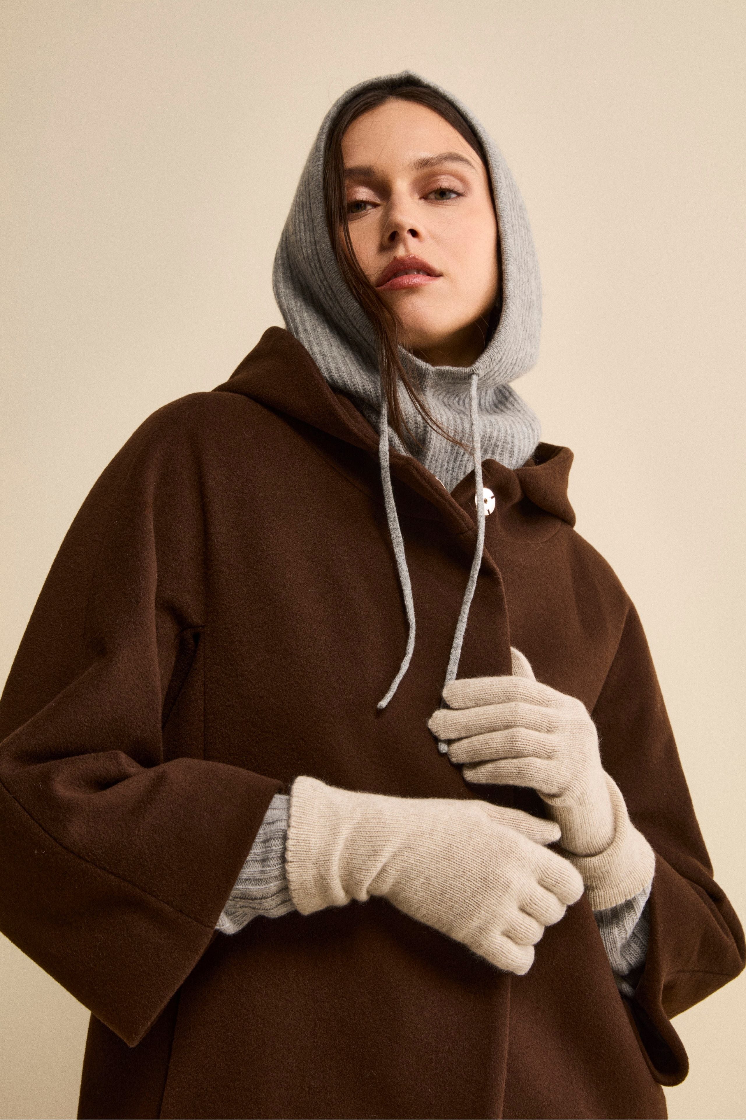 Cashmere gloves - Medium grey