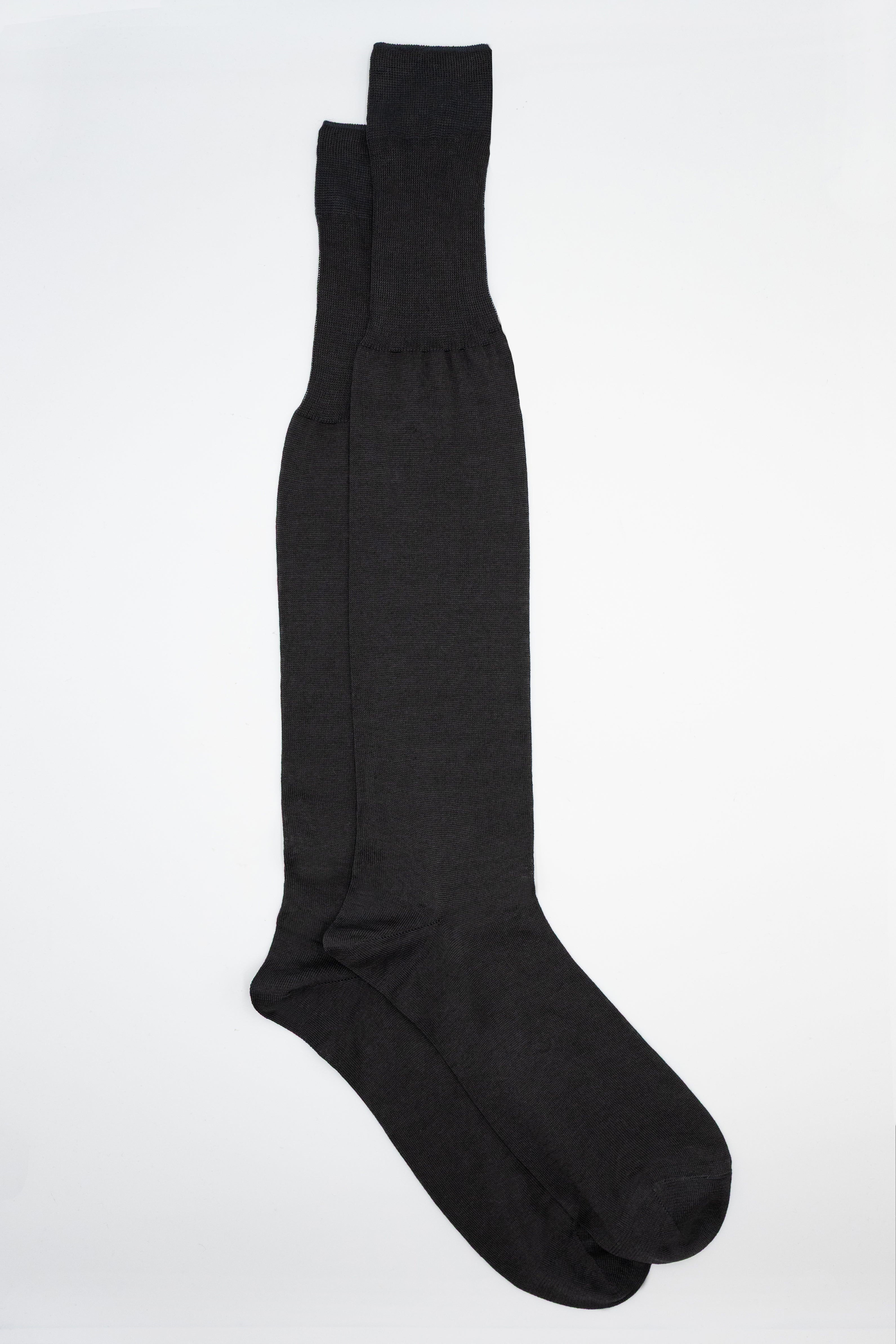 Calze Lunghe Rasate in Filo di Scozia - ANTRACITE