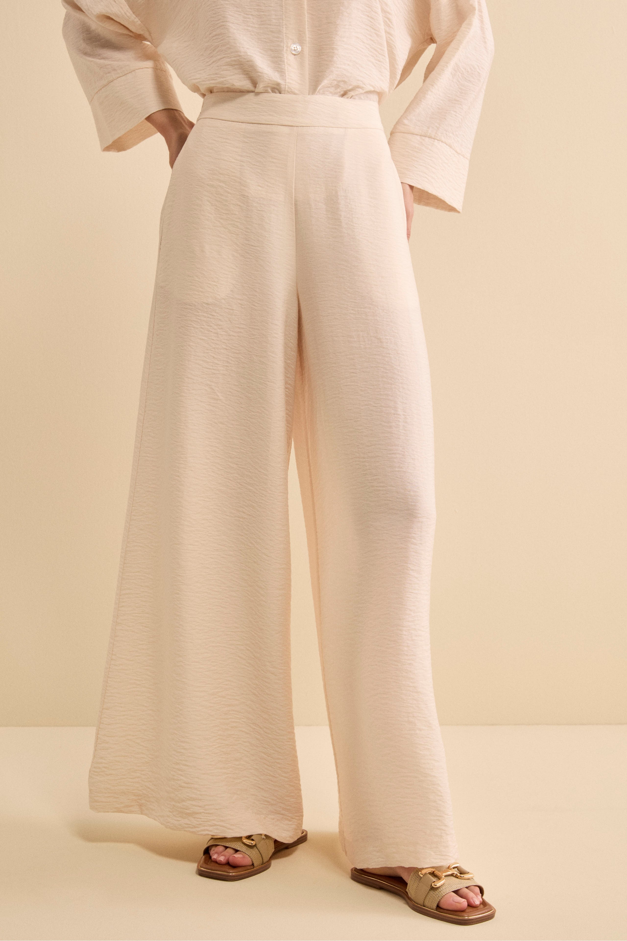 Pantalone Morbido con Elastico - BIANCO