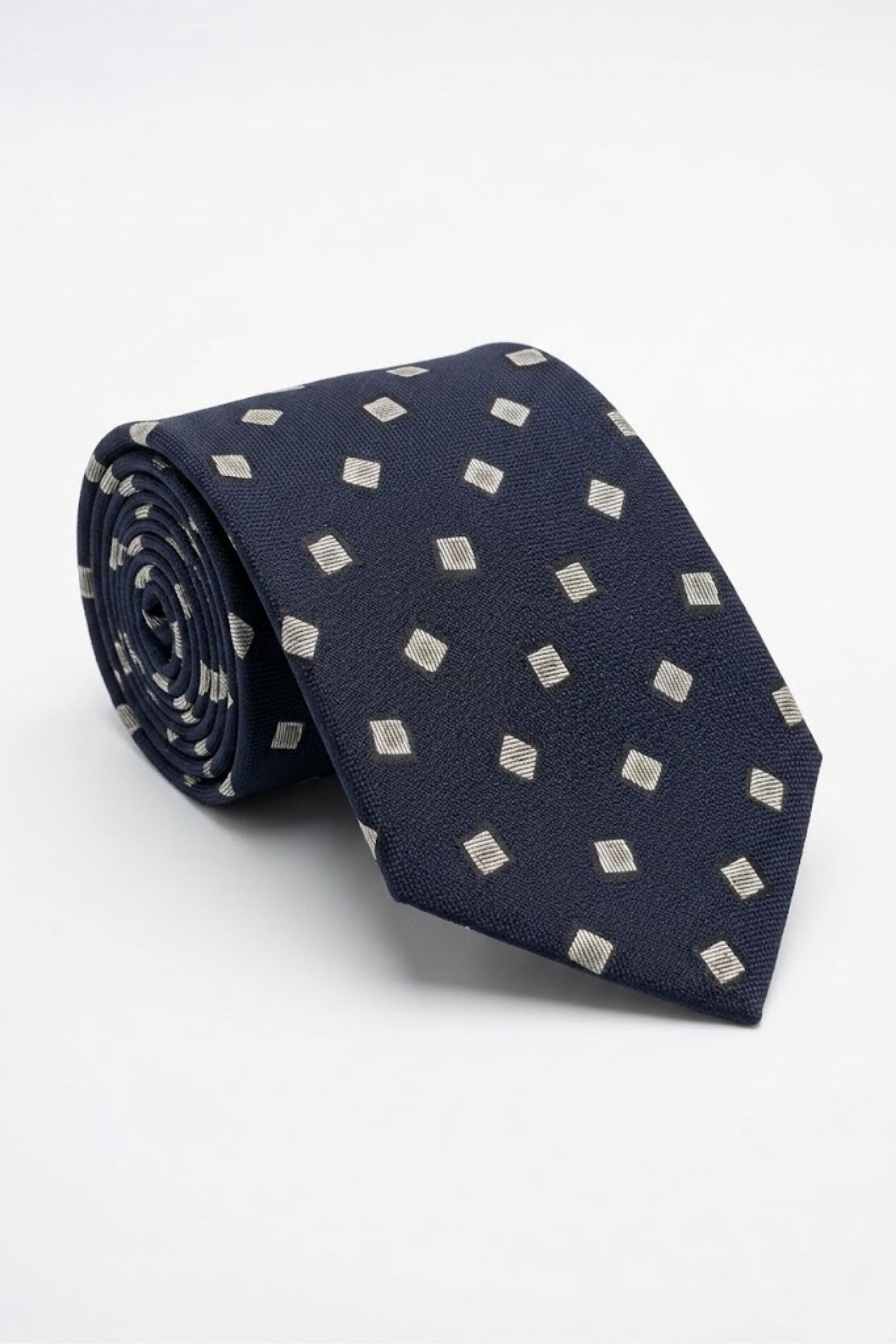 Cravate en Soie à Carreaux - Chèque bleu