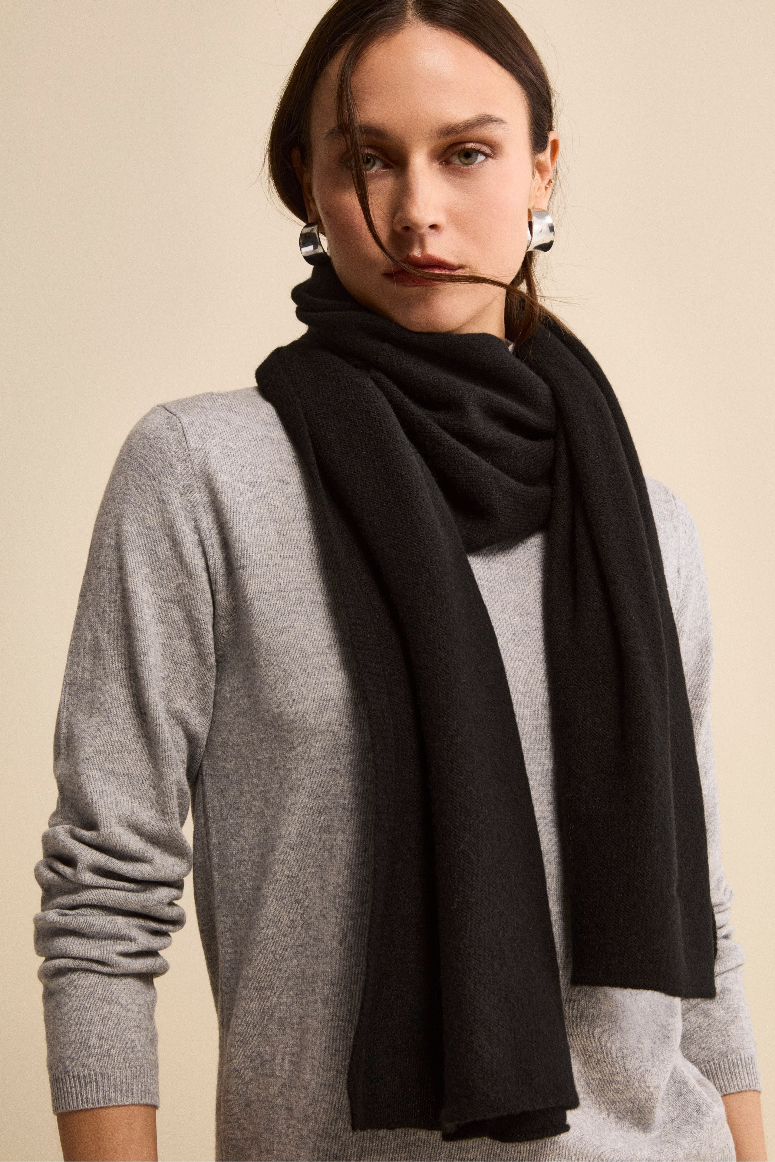 Cashmere scarf - Medium grey