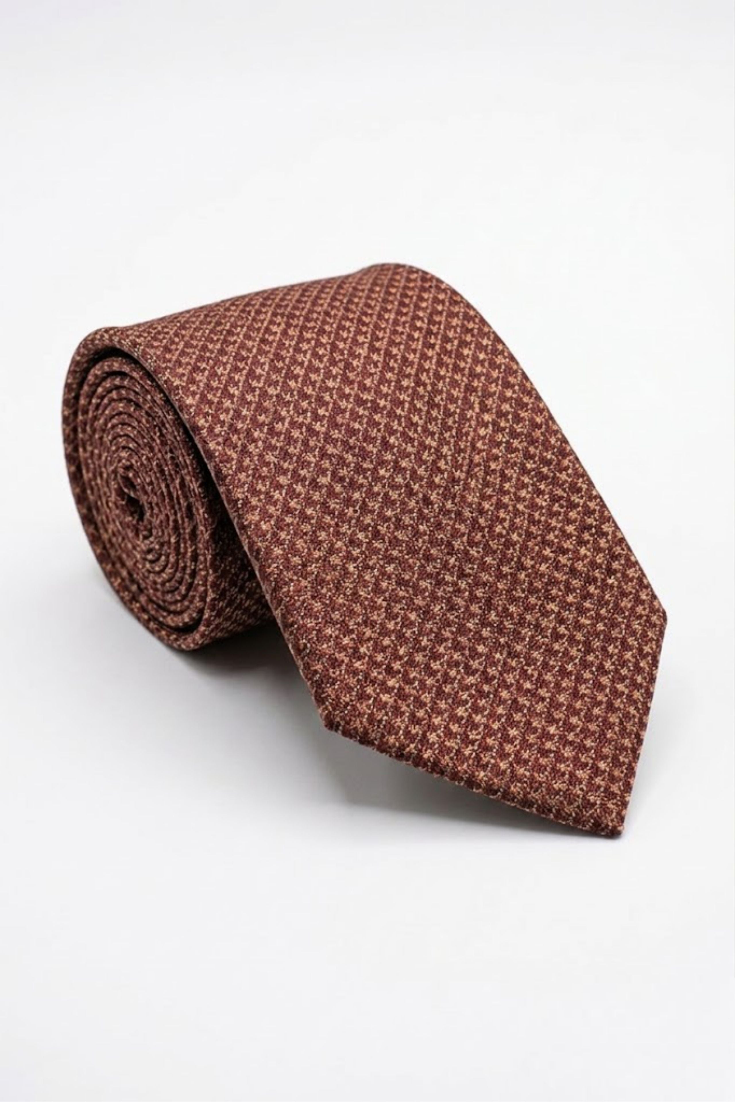 Cravate casual en soie à carreaux - -