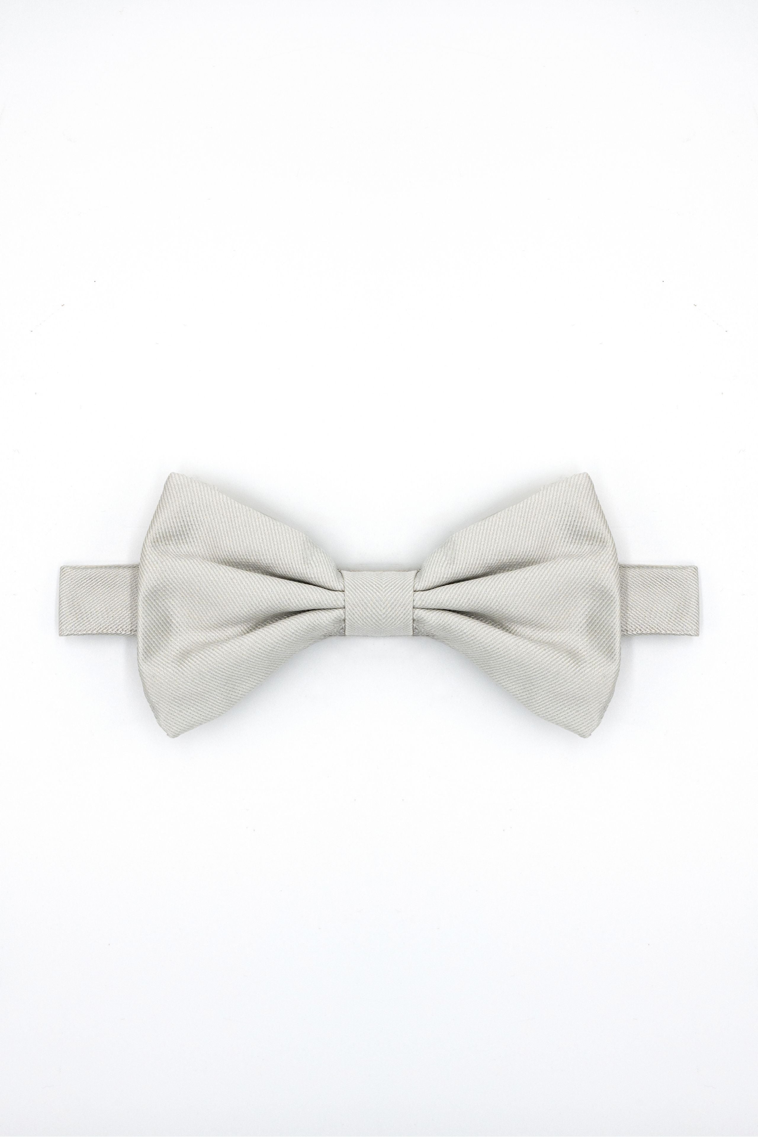 Bow Tie in Pure Silk - PEARL