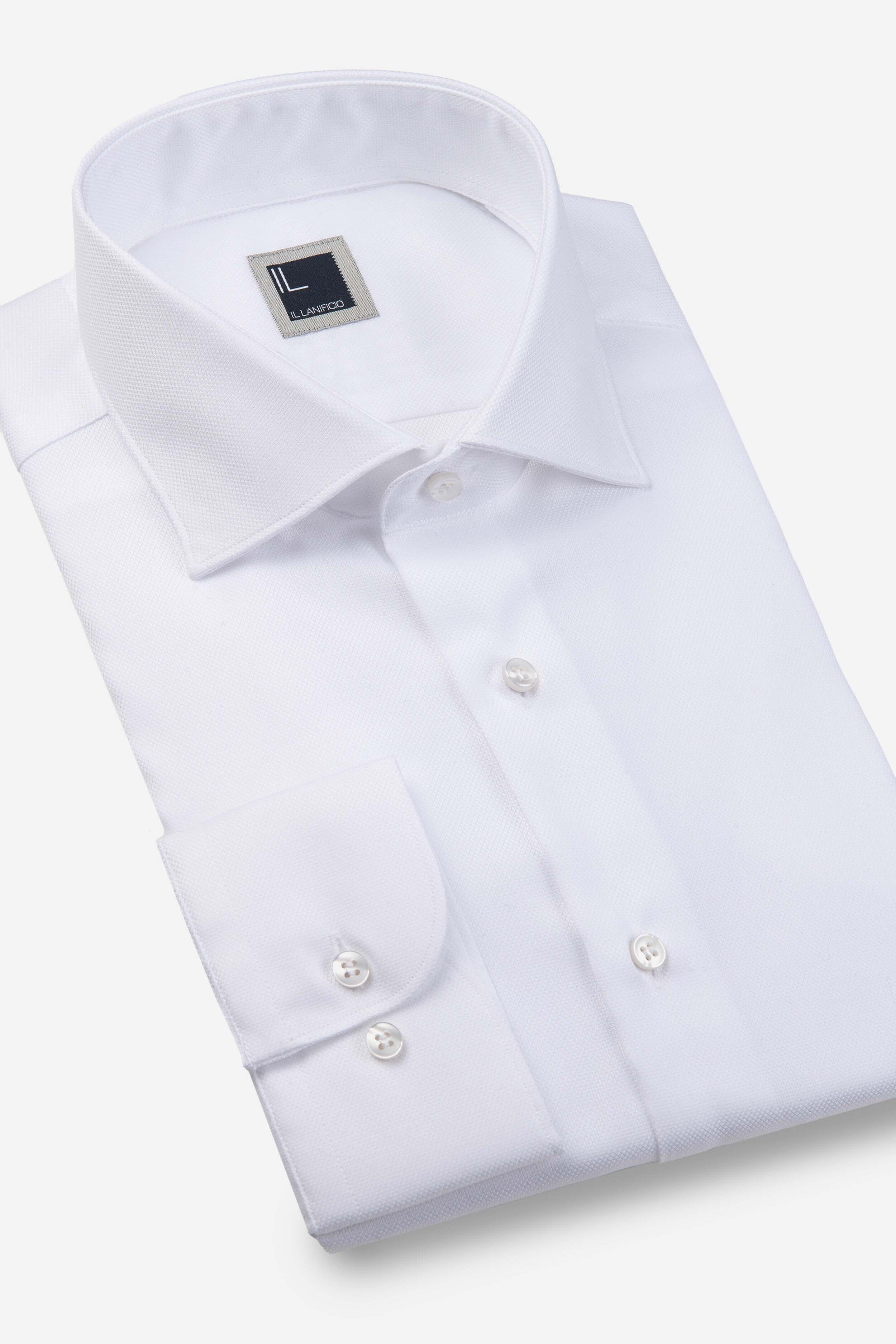 Camicia dobby bianca - BIANCO