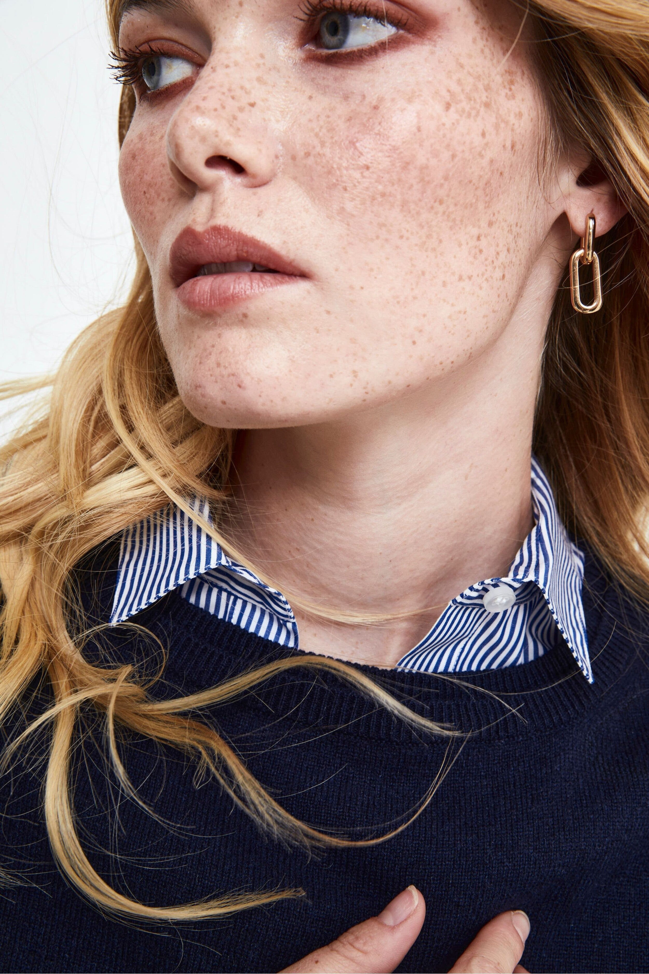 Pullover Barchetta in seta e cashmere - BLU