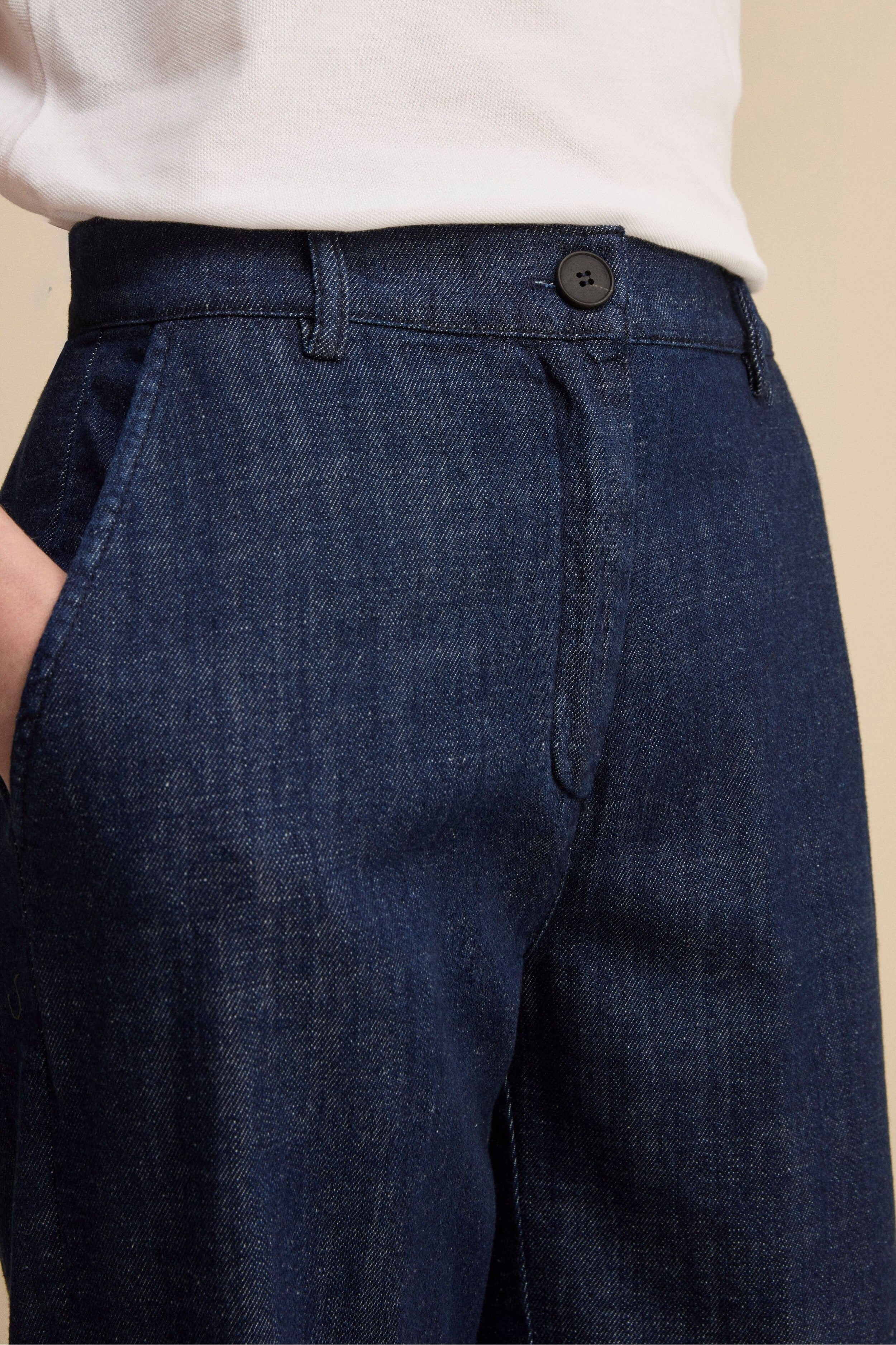 Pantalone Denim a Palazzo in Cotone - JEANS