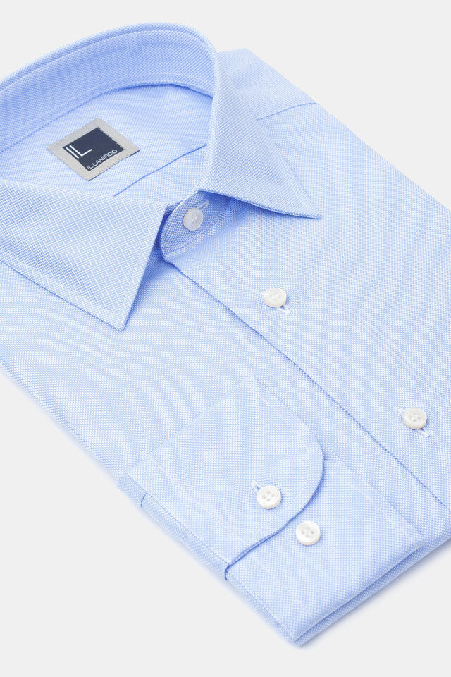 Camicia slim casual - AZZURRO