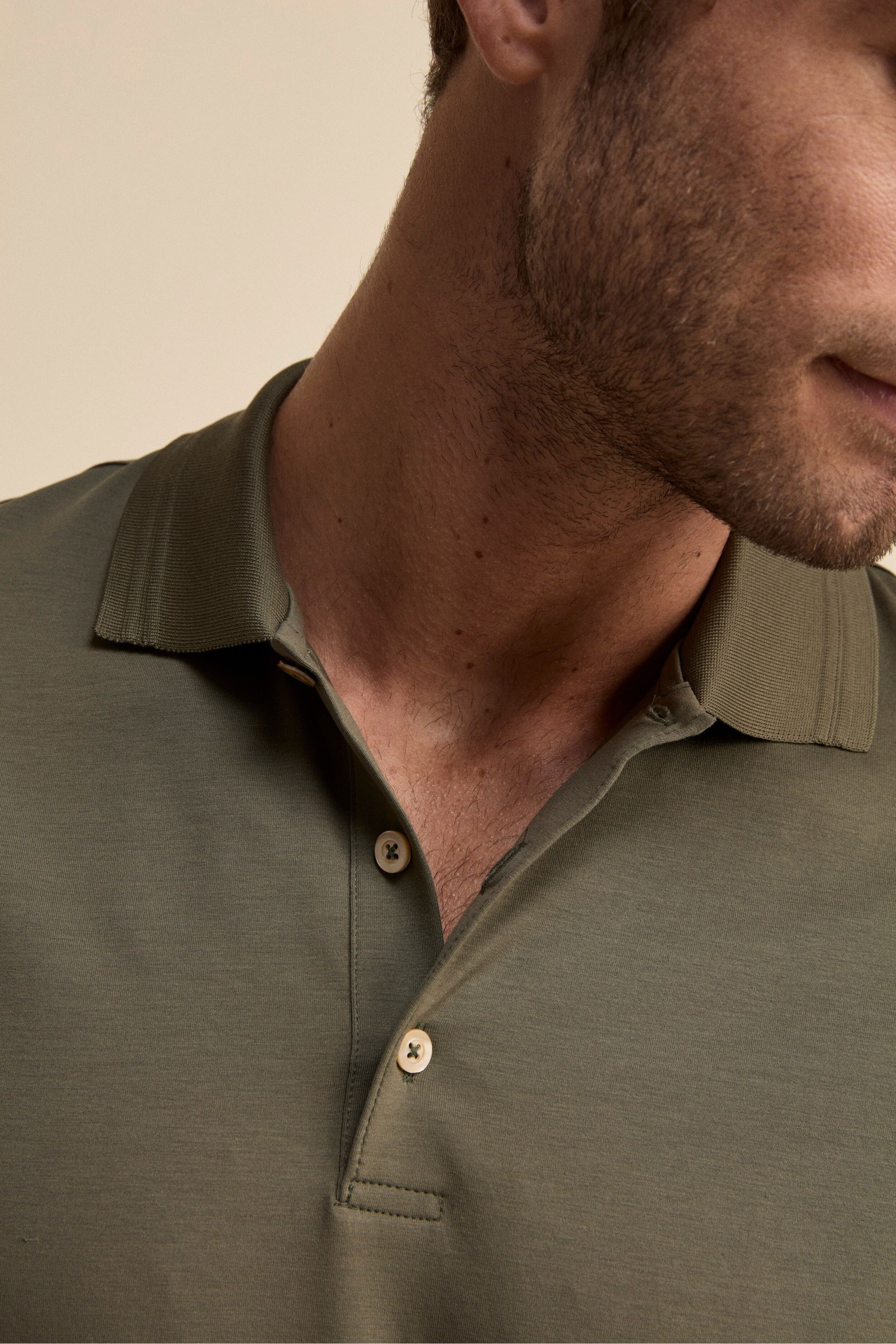 Polo Stretch in Filo di Scozia - VERDE