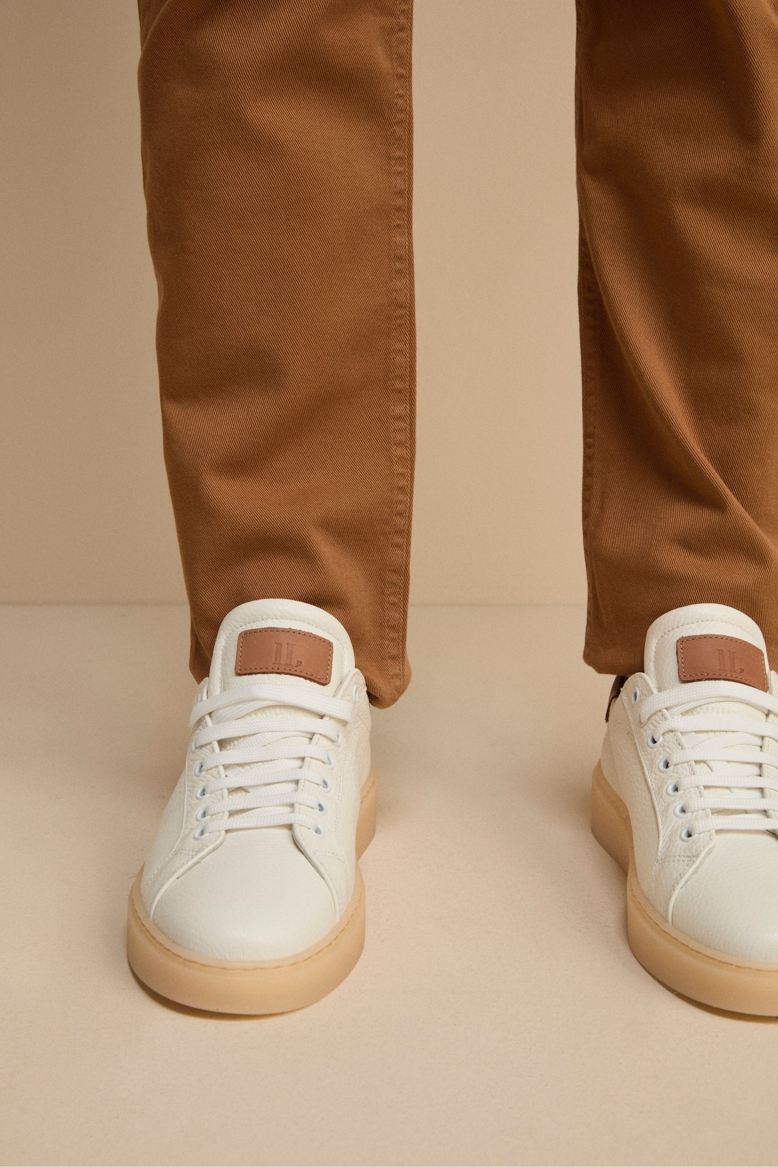 Sneakers Vintage in Vera Pelle - PANNA