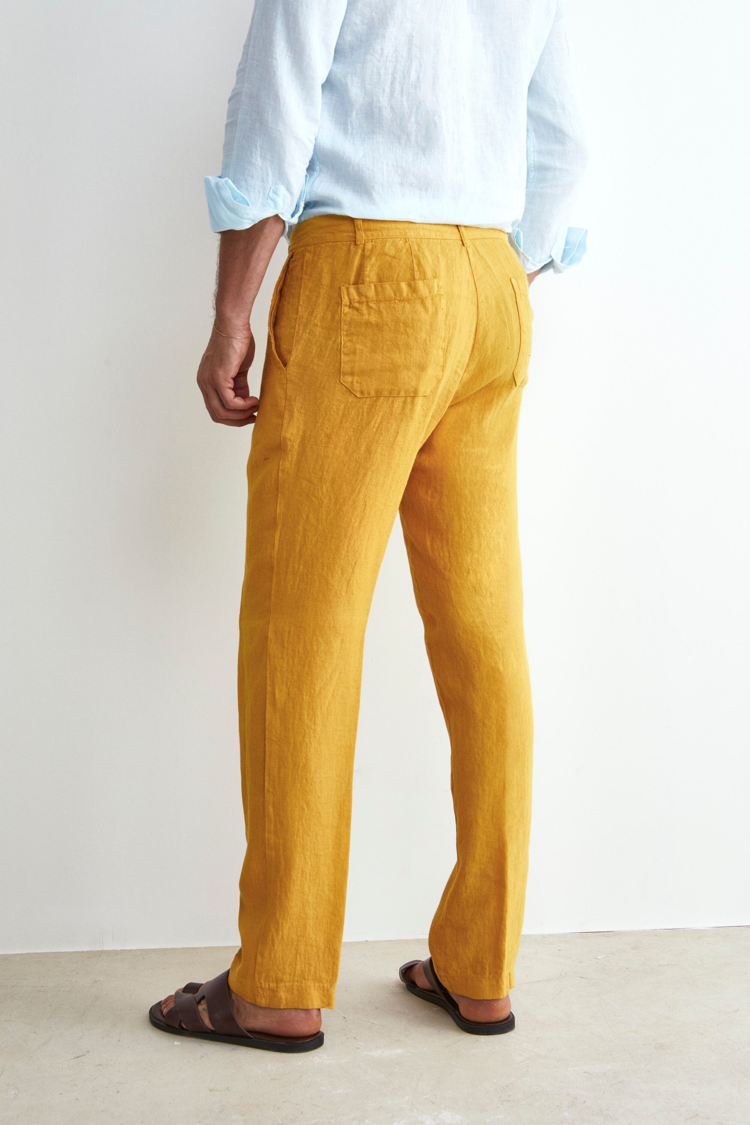 Pantalone in Lino - GIALLO