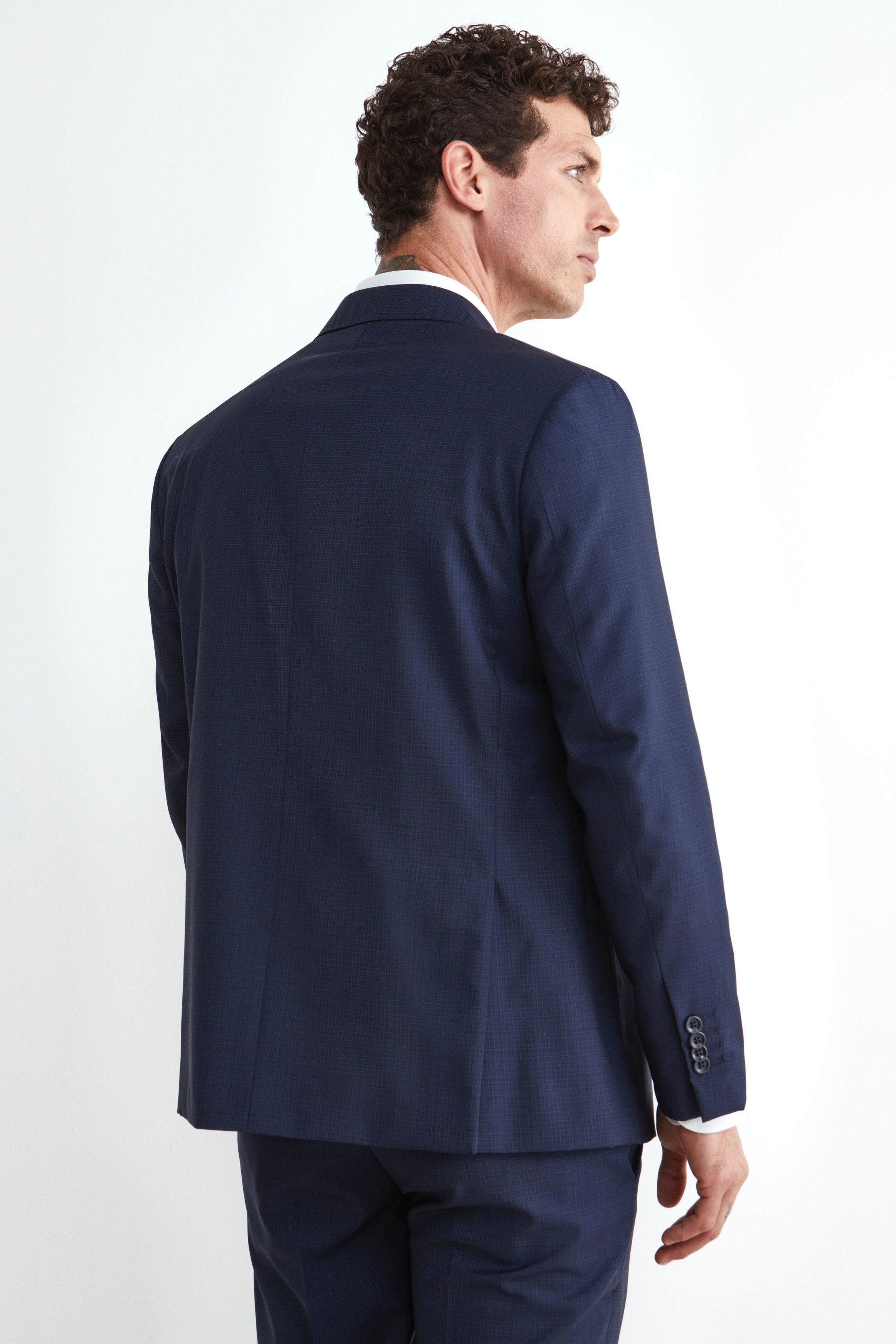 Abito Elegante Blu Check - FANT. BLU