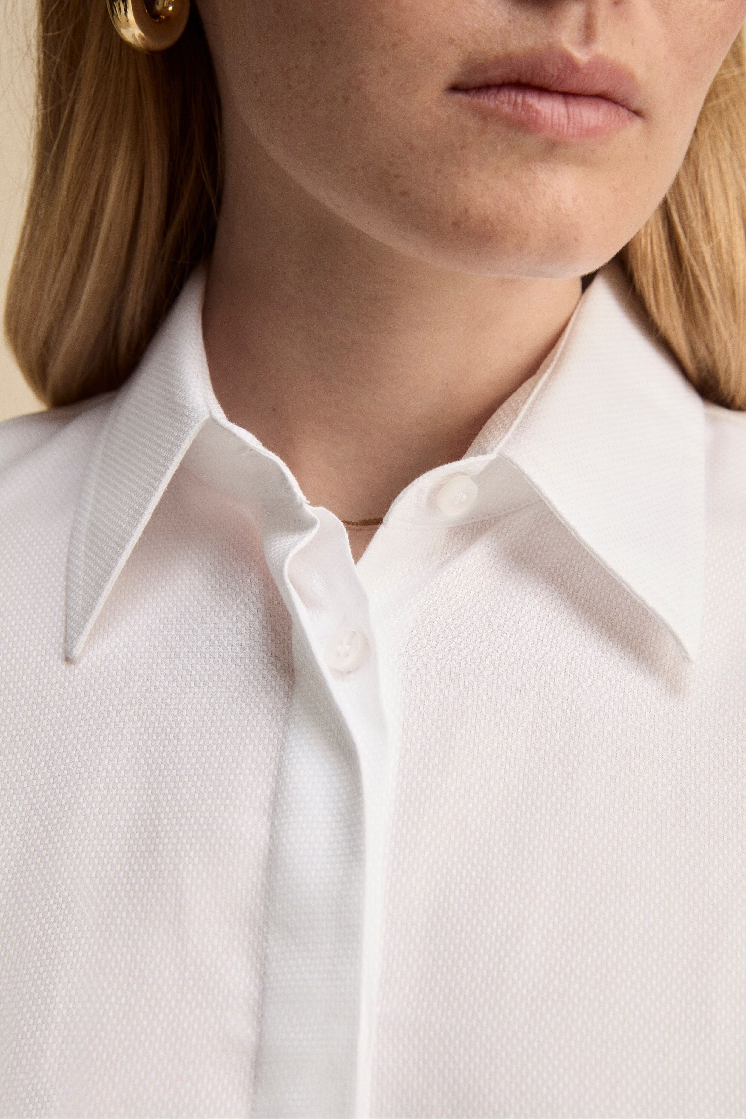 Camicia Regular Fit in Cotone - BIANCO