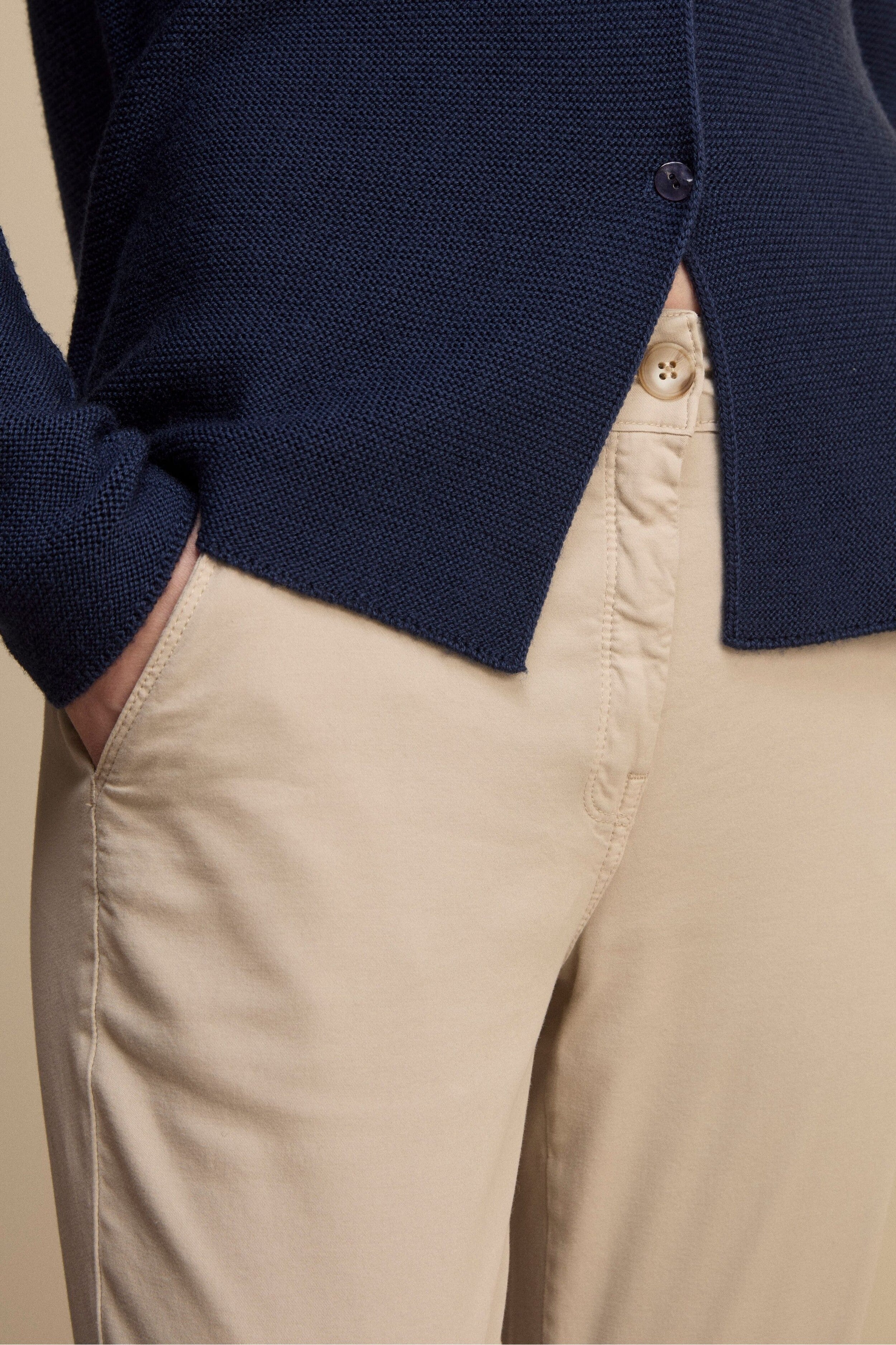 Pantalone Twill Regular Fit - BEIGE