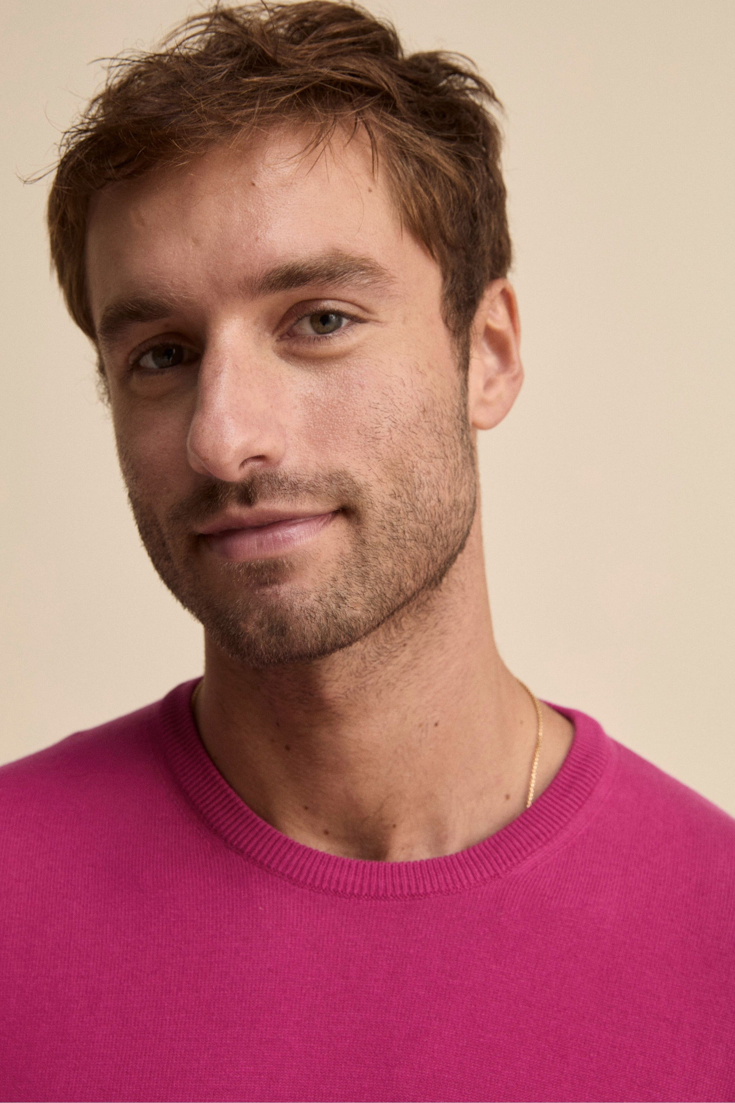 Maglia girocollo in cotone - LAMPONE